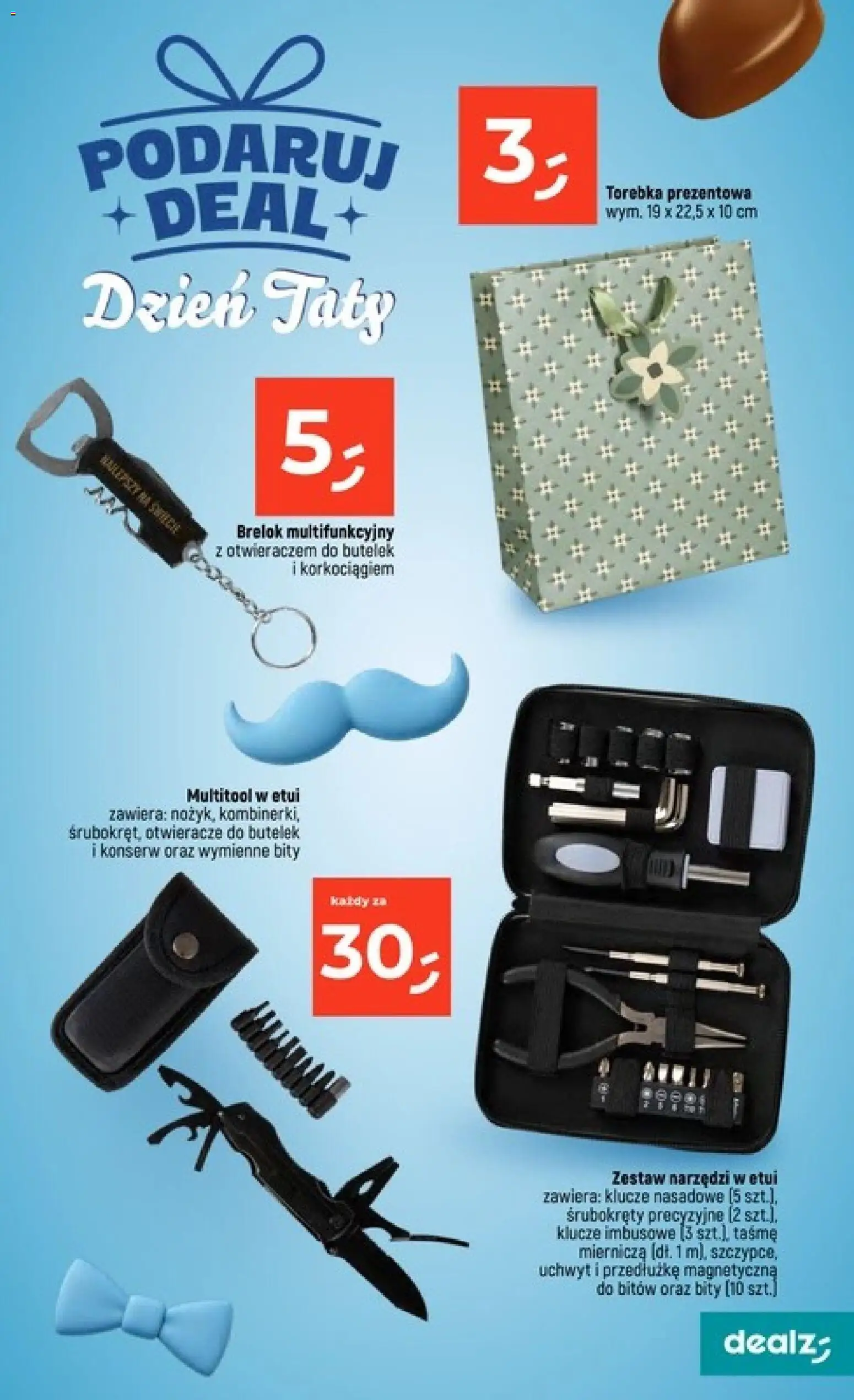 Dealz gazetka od 11.06.2026 | Strona: 35 | Produkty: Torebka, Multitool, Zestaw narzędzi