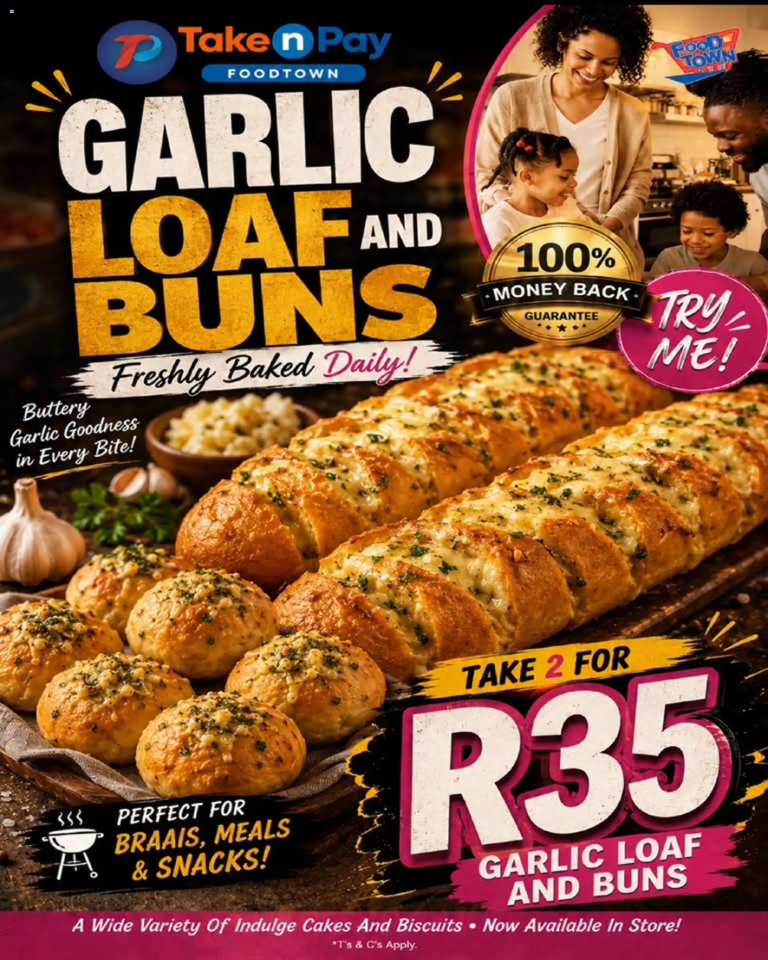 New Take n Pay catalogue – valid from 09/10/2026 | Page: 7 | Products: Buns, Biscuits, Snacks, Garlic