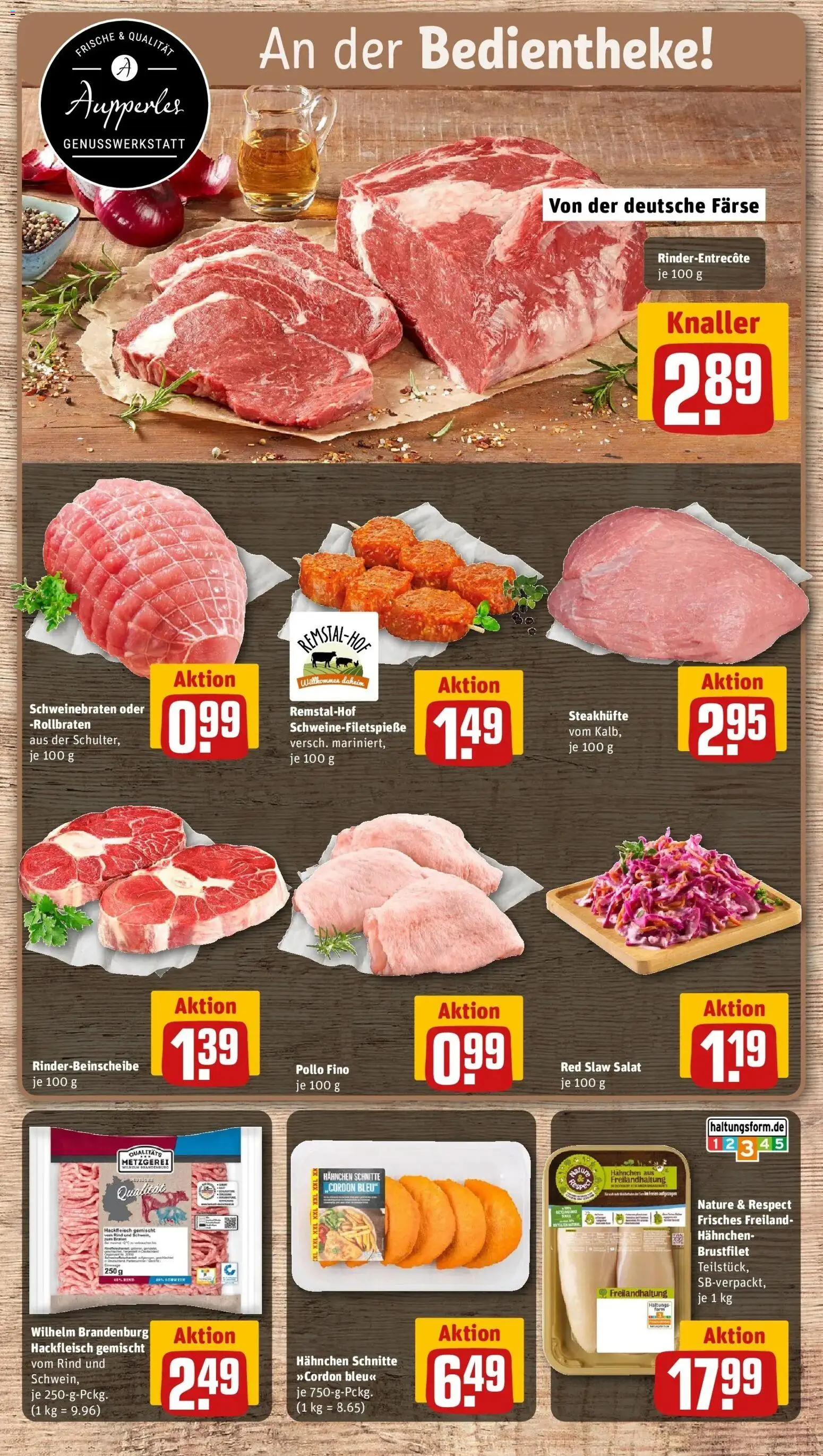 REWE Prospekt ab 19.10.2026 zum Blättern » Angebote | Seite: 10 | Produkte: Hahnchen, Salat, Hackfleisch