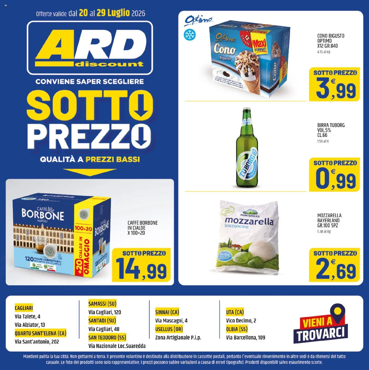 Volantino ARD Discount del 20/07/2026 | Pagina: 24 | Prodotti: Caffè, Birra, Mozzarella