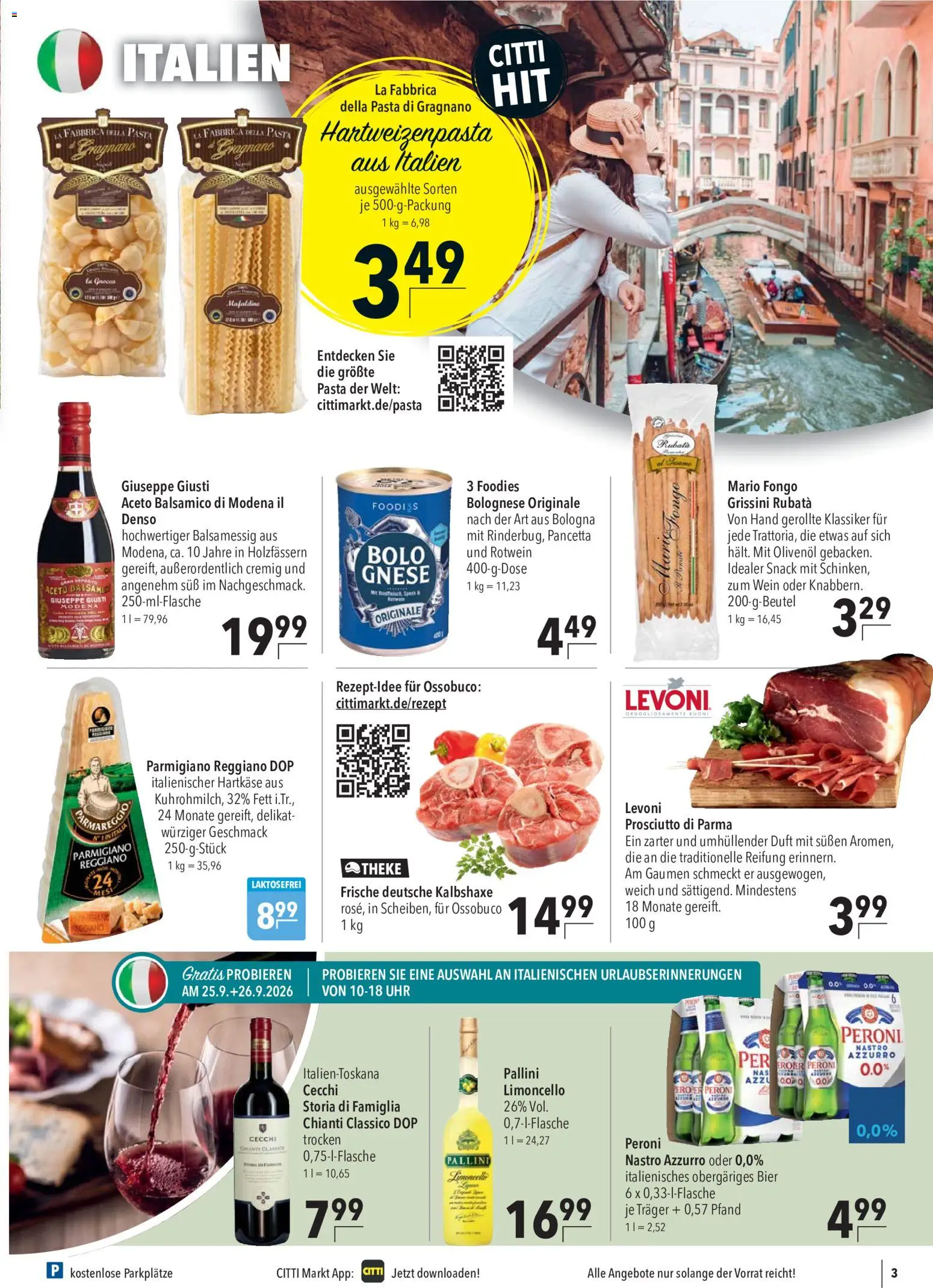 CITTI Markt Prospekt – gültig ab 23.09.2026 | Seite: 3 | Produkte: Theke, Balsamico, Rotwein, Wein