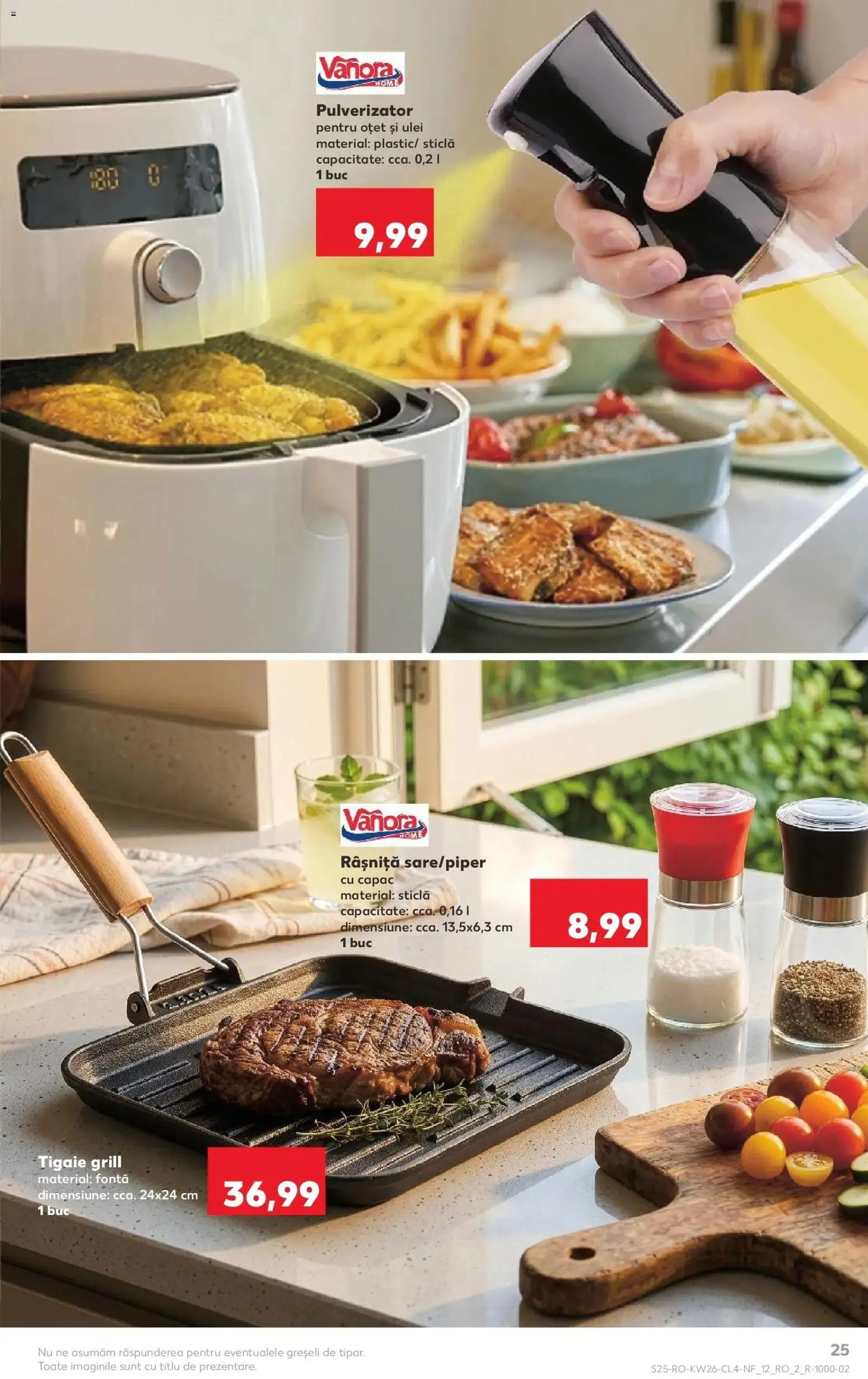 Noul catalog Kaufland – valabil de la 24.06.2026 | Pagină: 25 | Produse: Tigaie, Grill, Ulei, Oțet