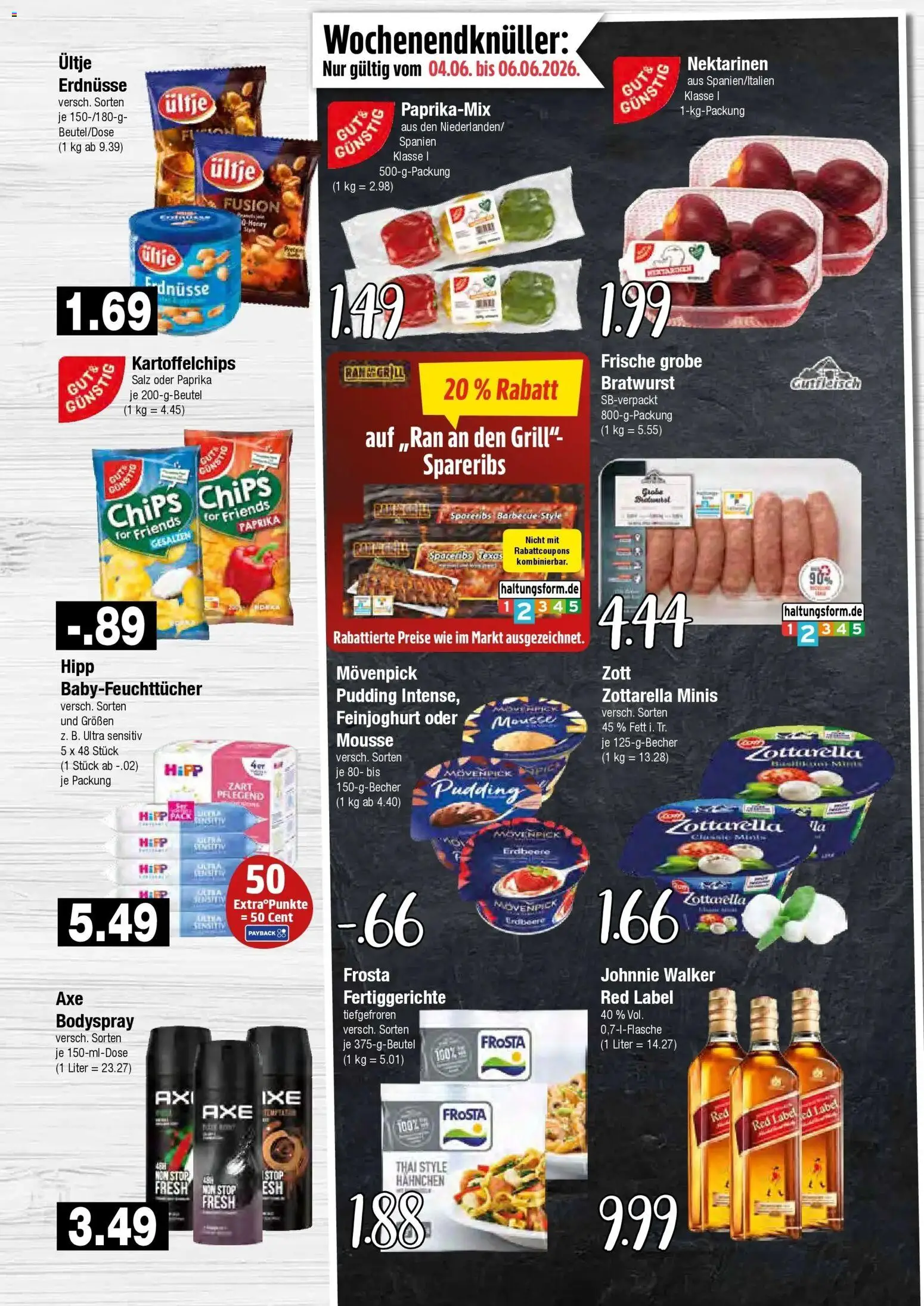 Edeka prospekt Hamburg – gültig ab 01.06.2026 | Seite: 10 | Produkte: Mozzarella, Axe, Fertiggerichte, Johnnie walker