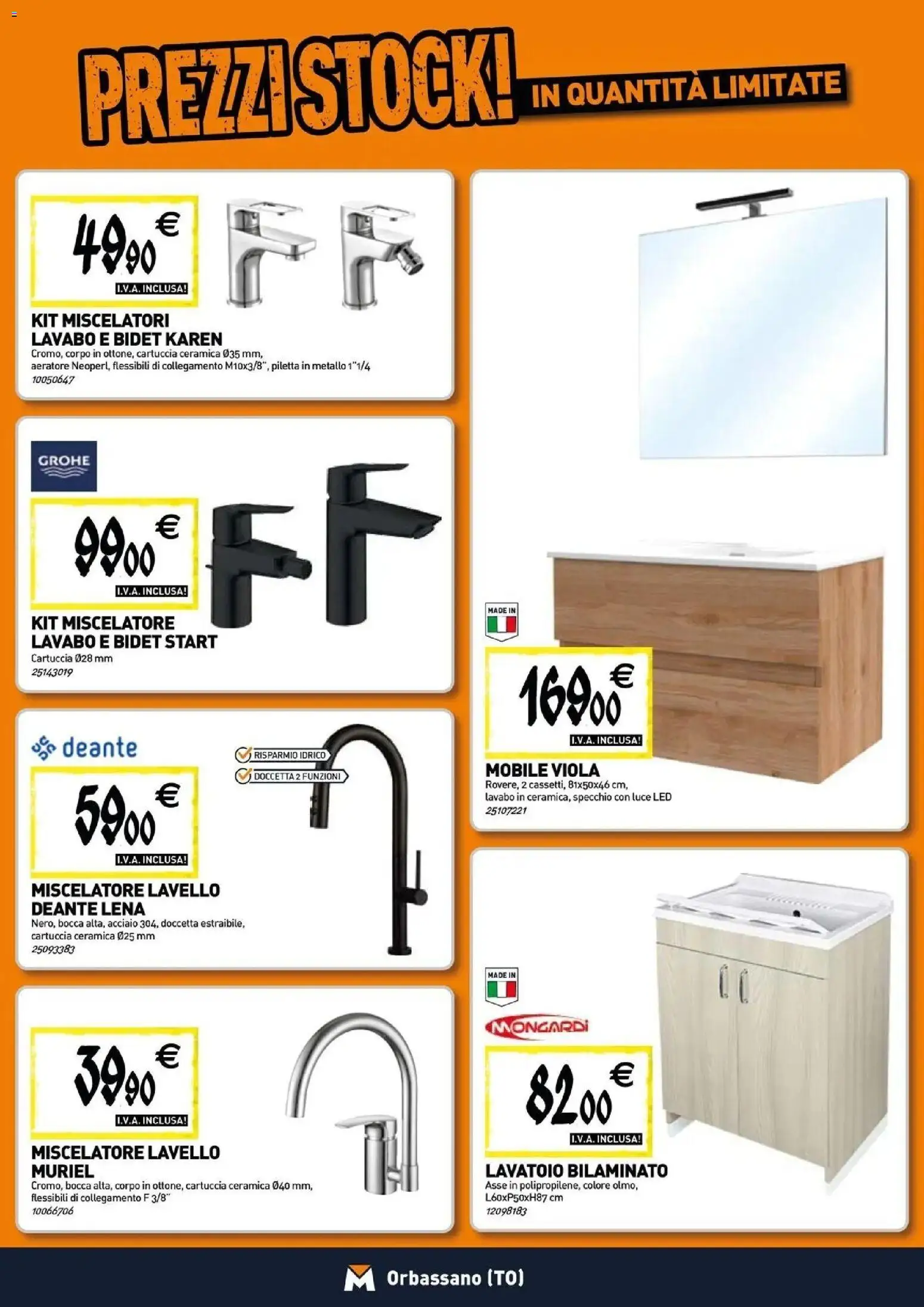 Nuovo TECNOMAT catalogo Orbassano dal 27/08/2026 > offerte anteprima 🛍️ | Pagina: 5 | Prodotti: Mobile, Lavello, Miscelatore, Luce LED