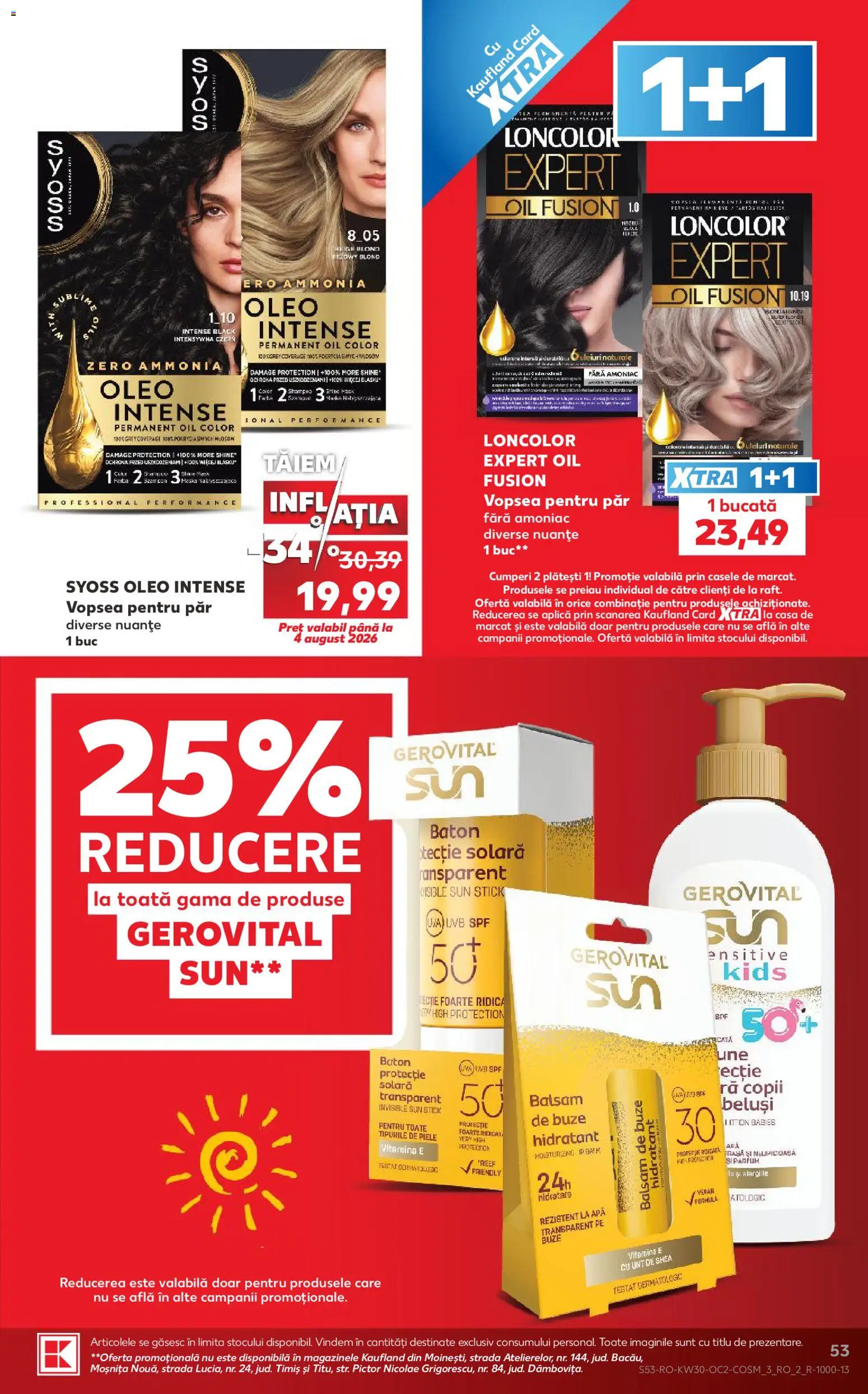 Noul catalog Kaufland – valabil de la 22.07.2026 | Pagină: 53 | Produse: Syoss, Aplică, Vopsea, Fusion