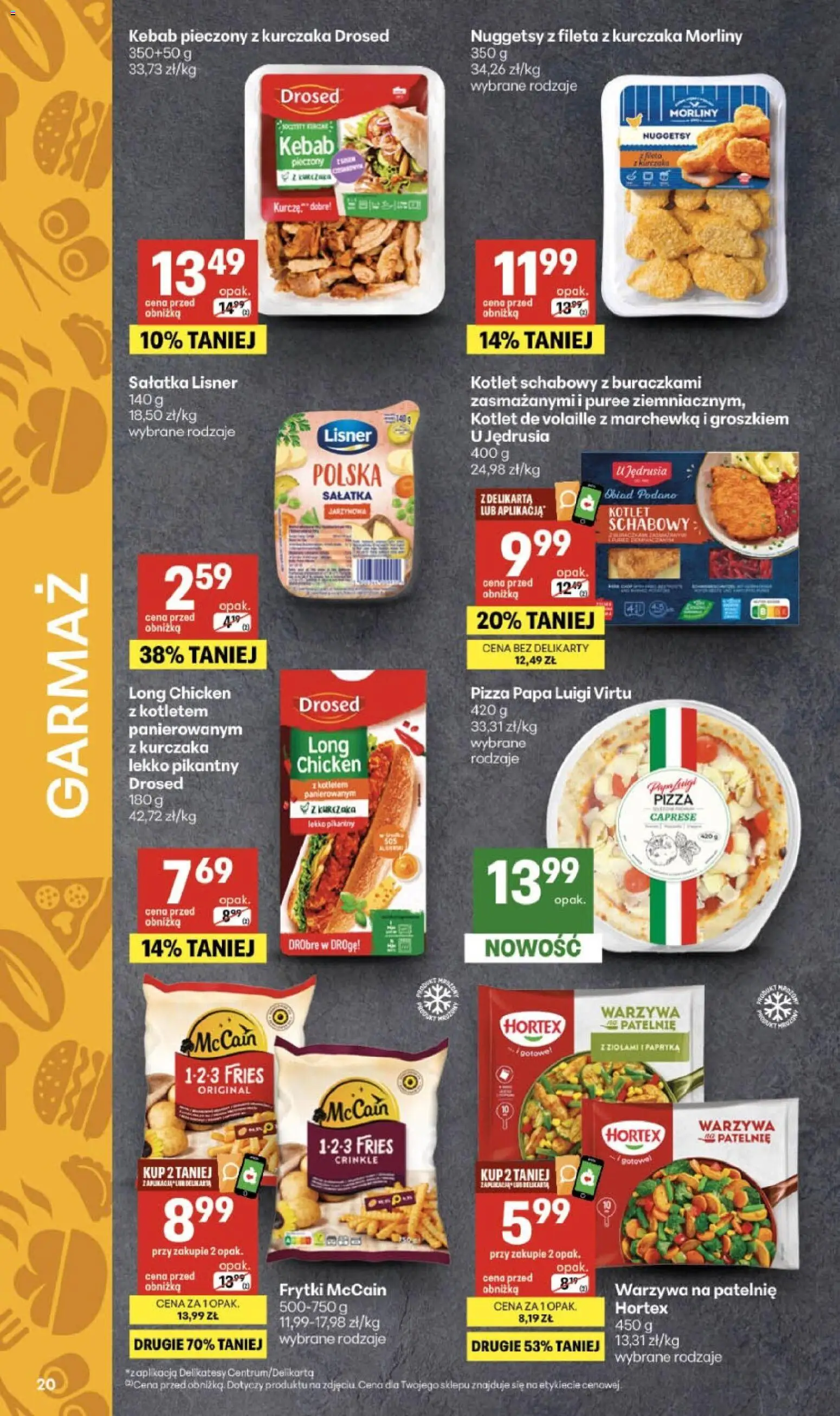 Delikatesy Centrum gazetka od 06.08.2026 | Strona: 20 | Produkty: Kebab, Papryka, Marchewka, Sałatka