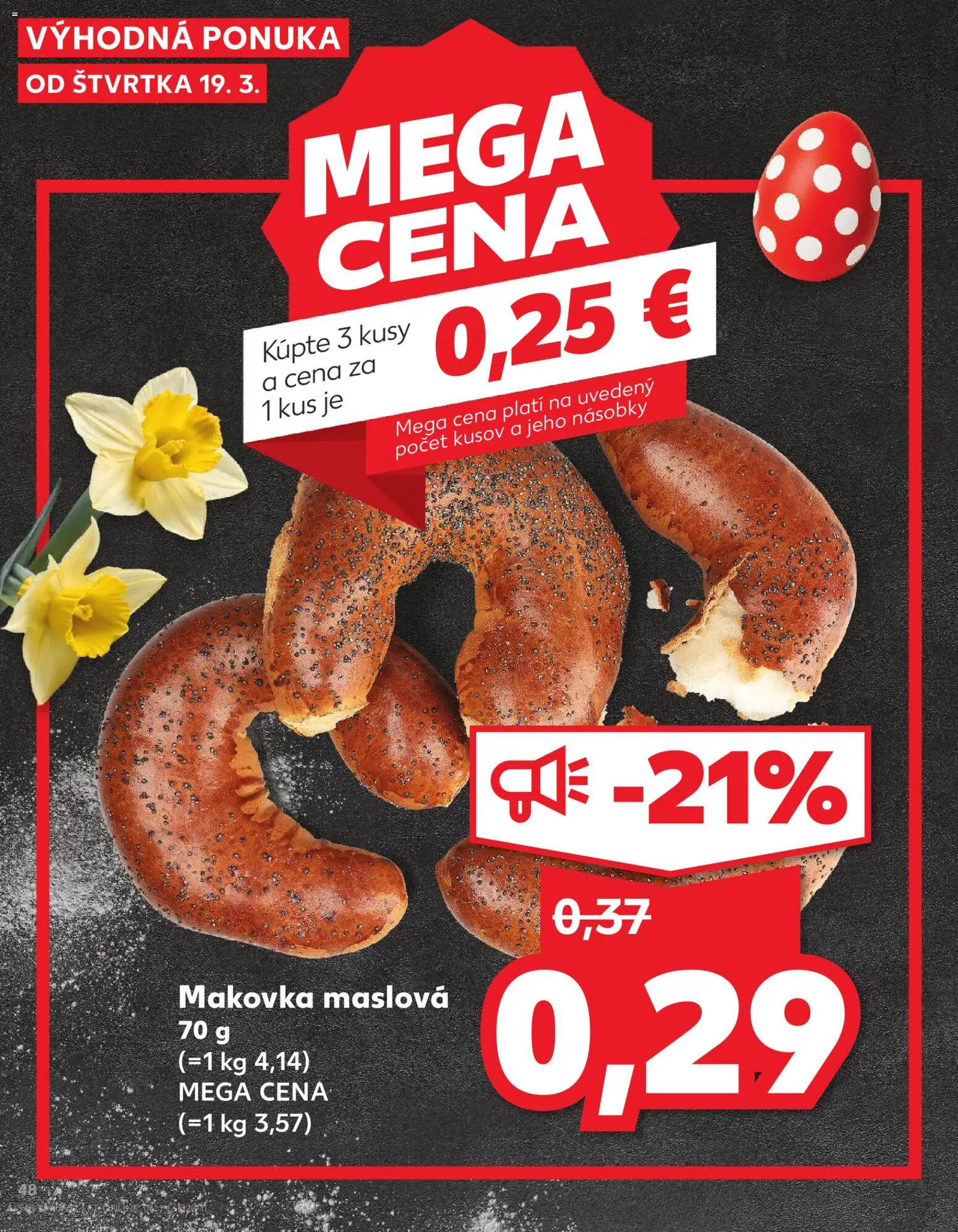 Nové Kaufland akcie – leták je platný od 19.03.2026 | Strana: 48 | Produkty: Makovka