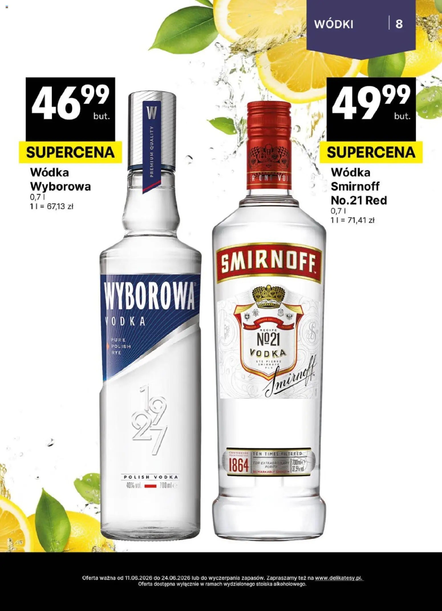 Delikatesy Centrum gazetka - DeliBarek od 11.06.2026 | Strona: 8 | Produkty: Vodka, Wódka