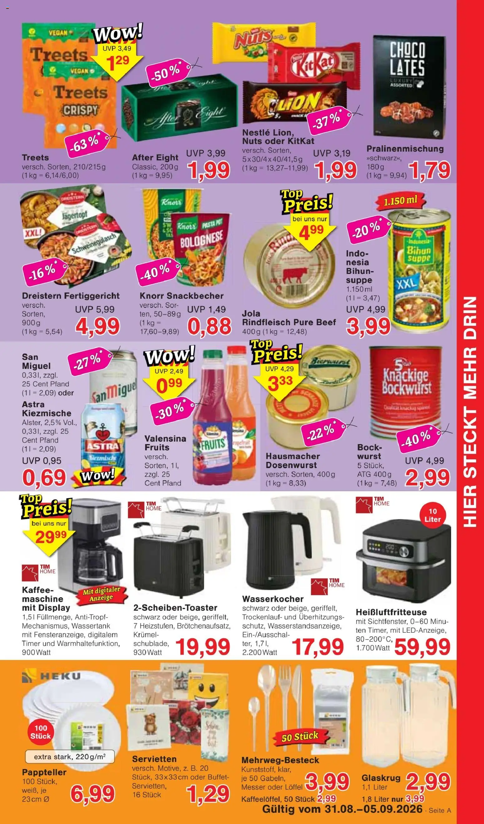 Jawoll Prospekt – gültig ab 31.08.2026 | Seite: 5 | Produkte: Schweinegulasch, Wasserkocher, Astra, Rindfleisch