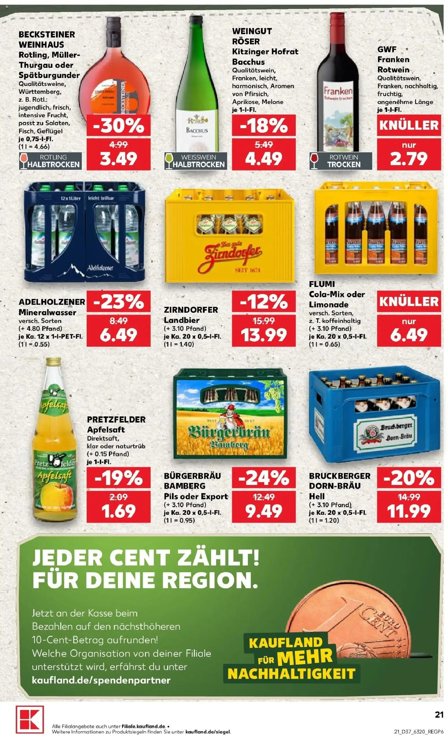 Prospekt Kaufland ab 10.09.2026 » Angebote Online zum Blättern | Seite: 21 | Produkte: Rotwein, Pils, Limonade, Mineralwasser