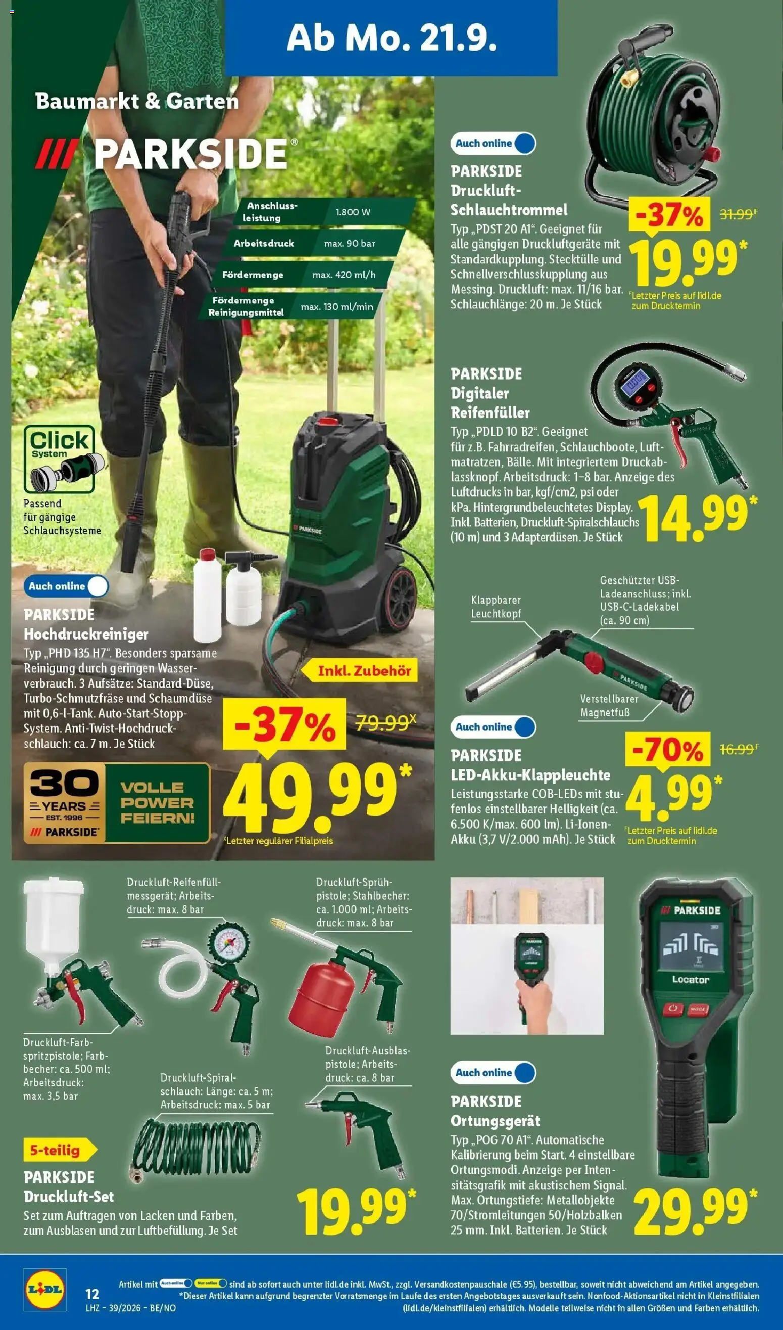 Lidl Prospekt Braunschweig (ab 21.09.2026) zum Blättern » Angebote | Seite: 24 | Produkte: USB, Wasser, Hose, Hochdruckreiniger