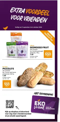 Ekoplaza folder - Voorbeeld van een folder van Ekoplaza, geldig van 09-09-2026 | Pagina: 19 | Producten: Tarwe, Gedroogd fruit, Pruimen, Vijgen