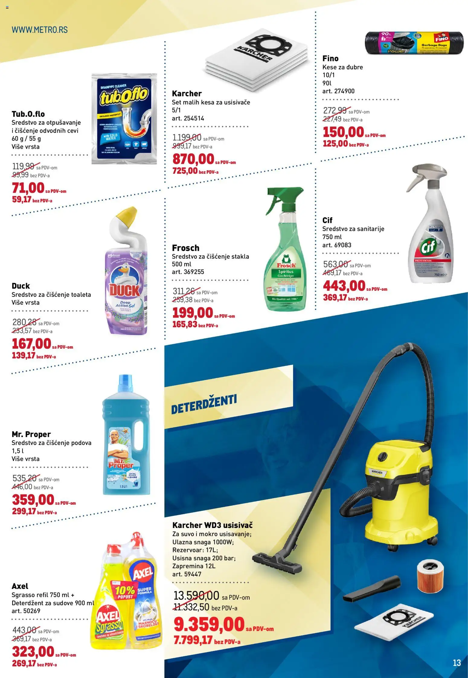 Metro katalog - važi od 14.05.2026 | Strana: 13 | Proizvode: Deterdžent, Usisivač, Deterdžent za sudove