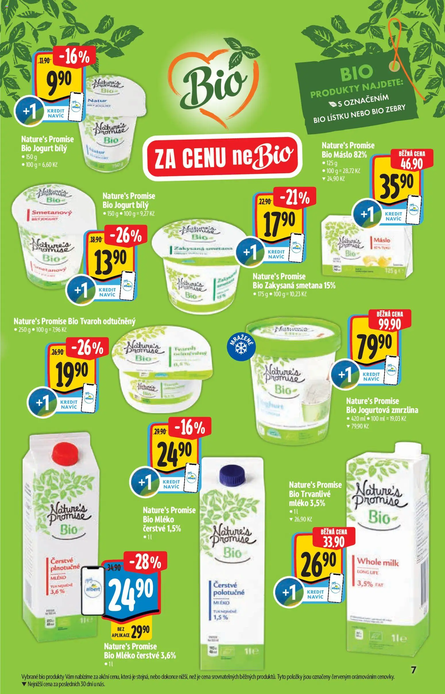 Albert katalog - Hypermarket od 17.06.2026 | Strana: 7 | Produkty: Bio jogurt, Mléko, Máslo, Tvaroh