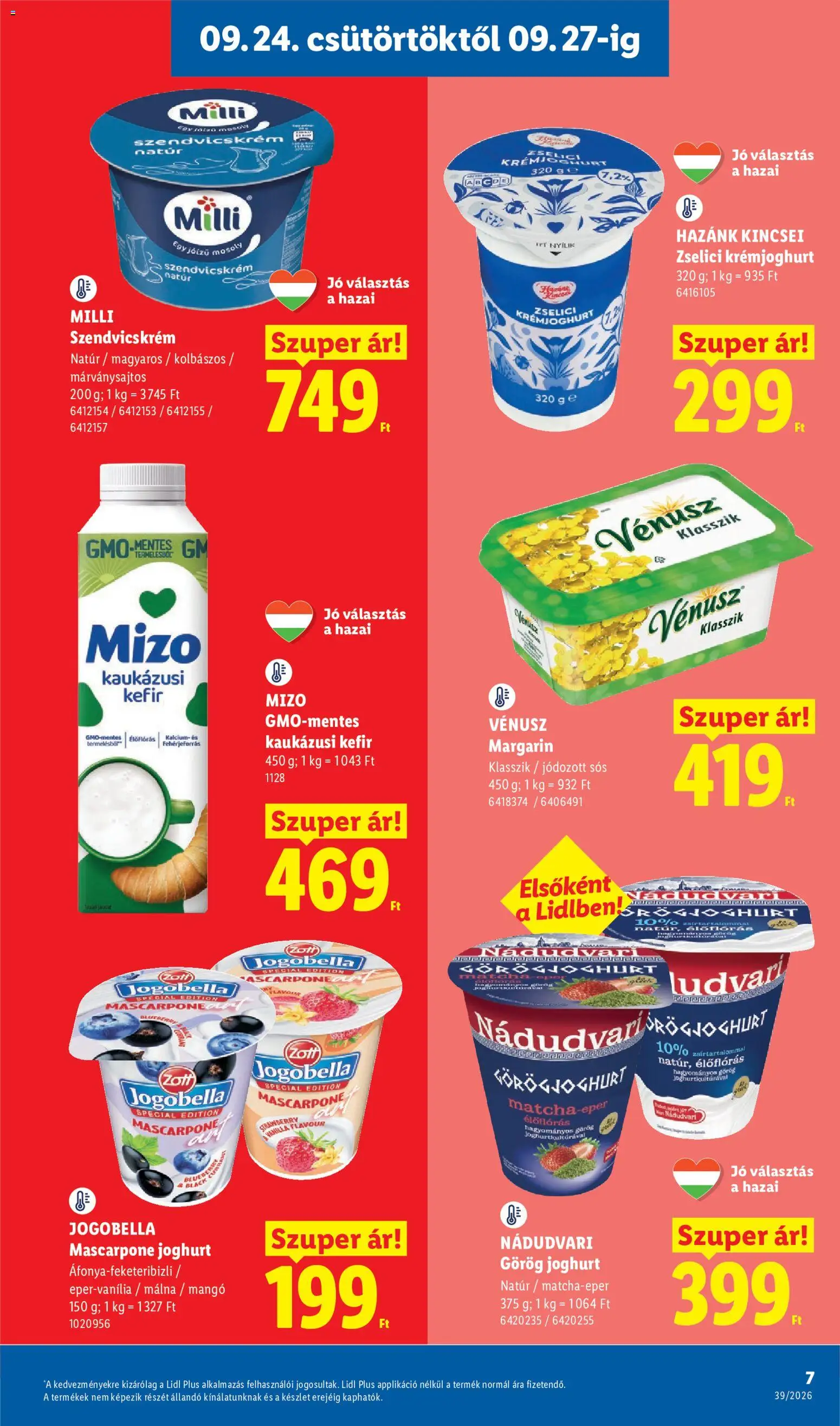 Lidl akciós ujság - amely érvényes a következő dátumtól: 2026.09.24. | Oldal: 7