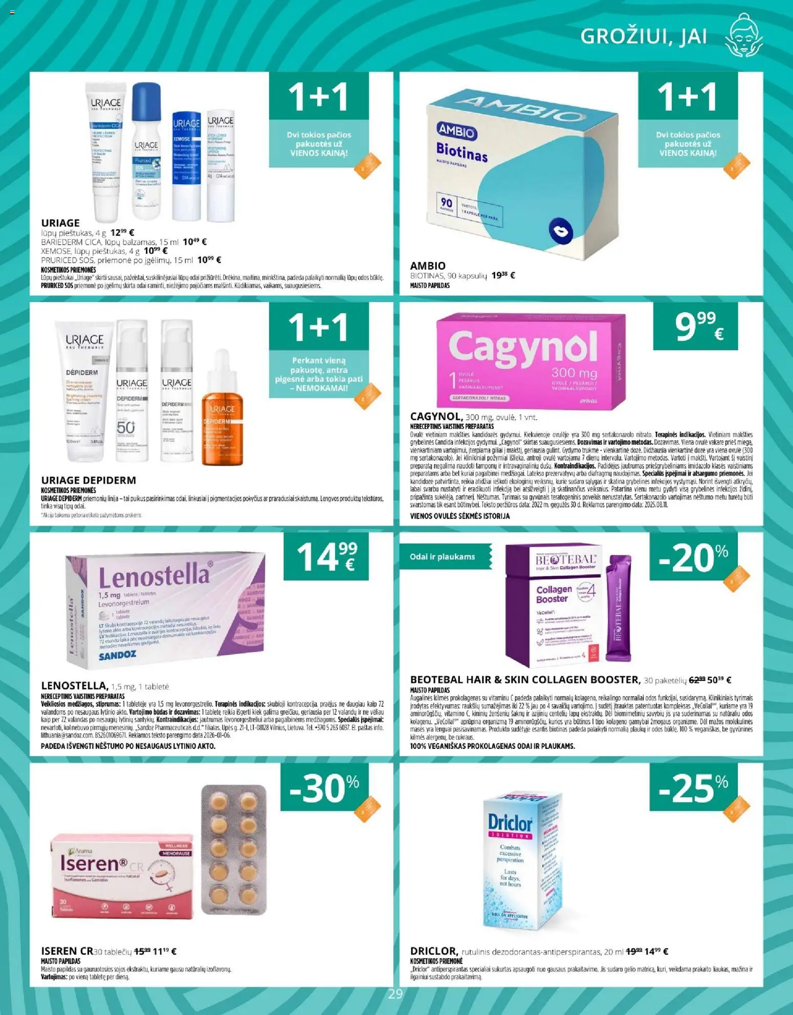 Gintarinė akcijos nuo 2026.09.01 | Puslapis: 29 | Prekių: Antiperspirantas