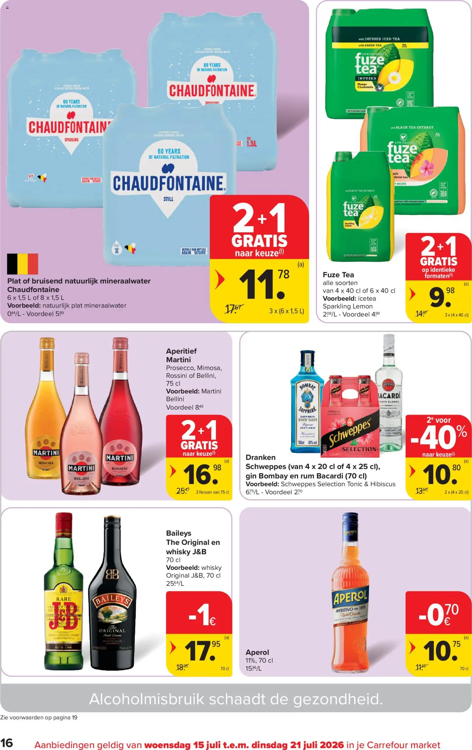 {H1} | Pagina: 16 | Producten: Gin, Baileys, Aperol, Martini