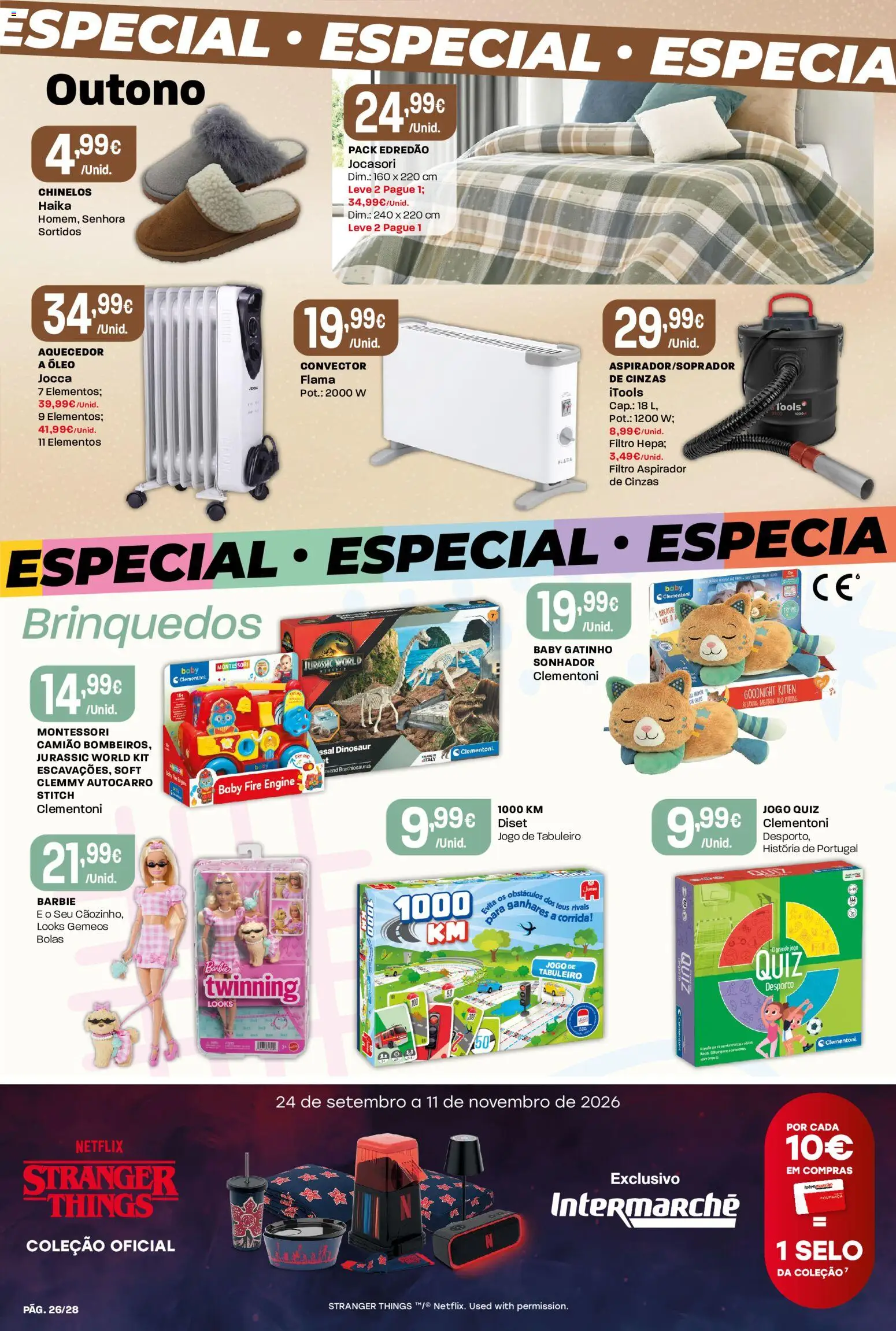 Intermarché folheto Contact │ válido de 29/10/2026 | Página: 26 | Produtos: Aquecedor, Aspirador, Aspirador de cinzas, Óleo