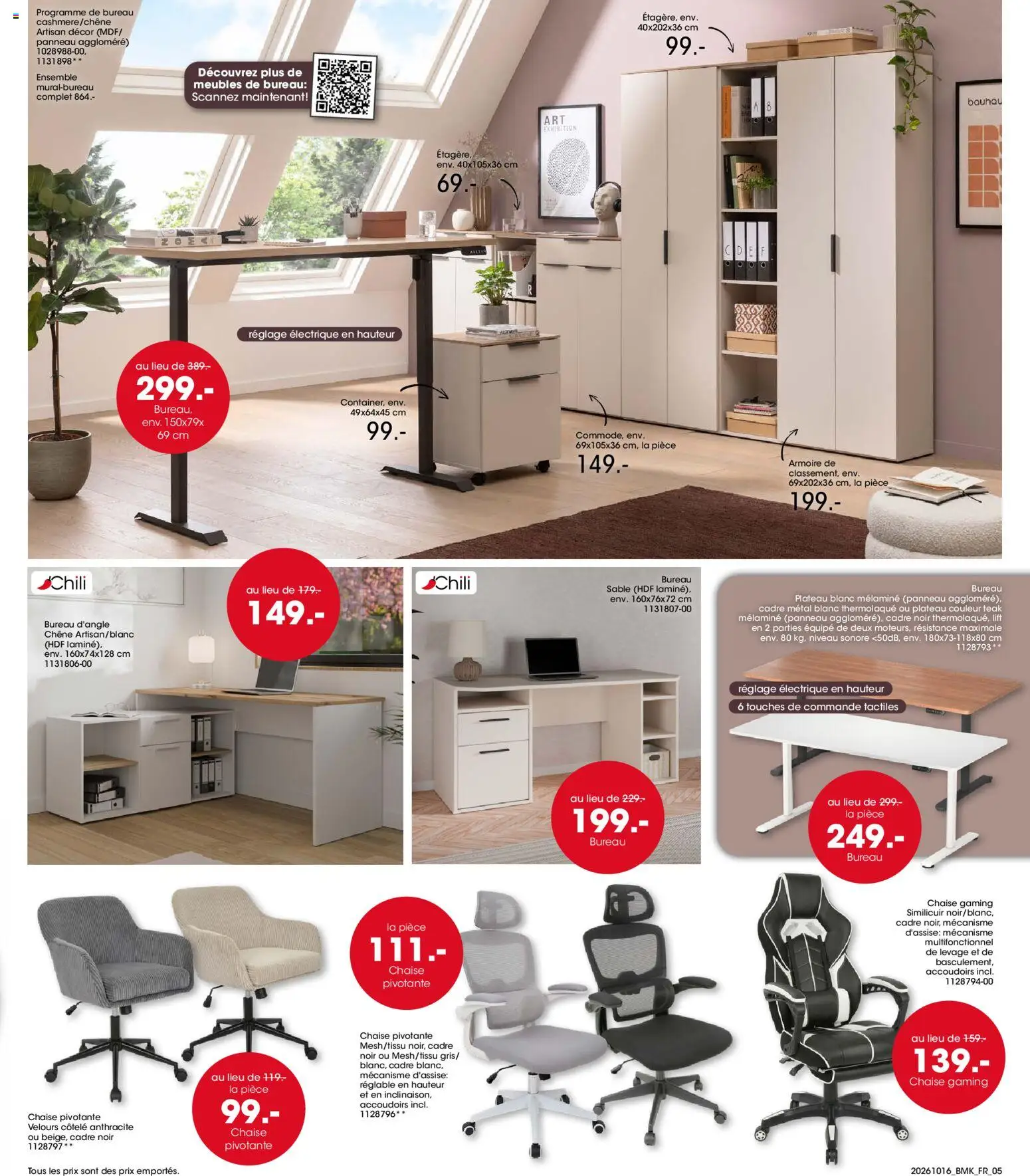 {H1} | Page: 5 | Produits: Armoire, Chaise, Sable, Cadre
