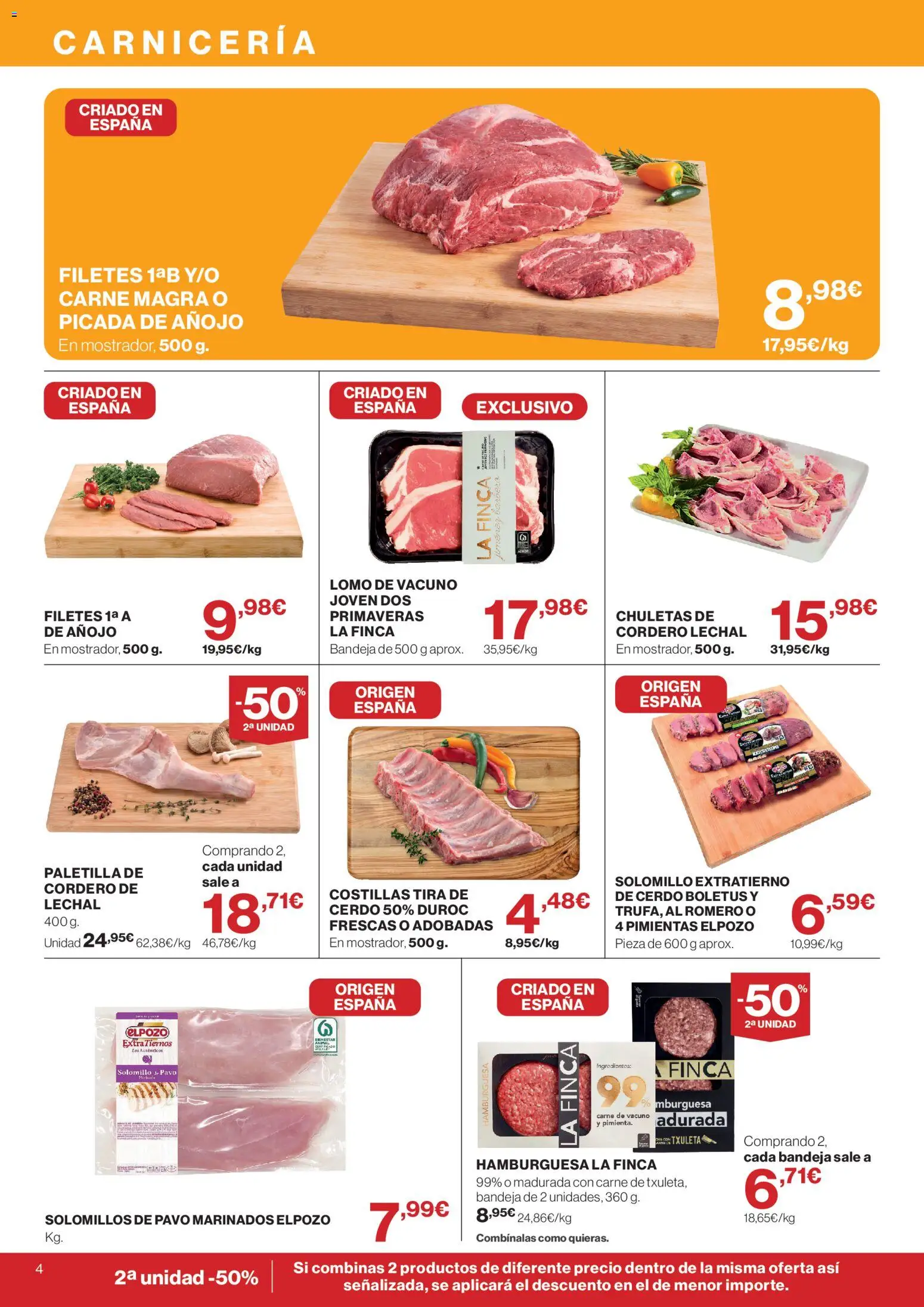 Supercor folleto │ válido desde el 15/10/2026 | Página: 4 | Productos: Lomo, Cordero, Hamburguesa, Carne
