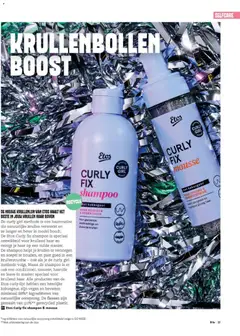 Etos Curly fix shampoo, Specially developed for curly hair, cleanses your hair in a mild way. The shampoo helps to care for your curls and keep them supple, and fits well into a curl routine - even if you follow the curly girl method. - Voorbeeld van een folder van Etos, geldig van 18-05-2026 | Pagina: 21