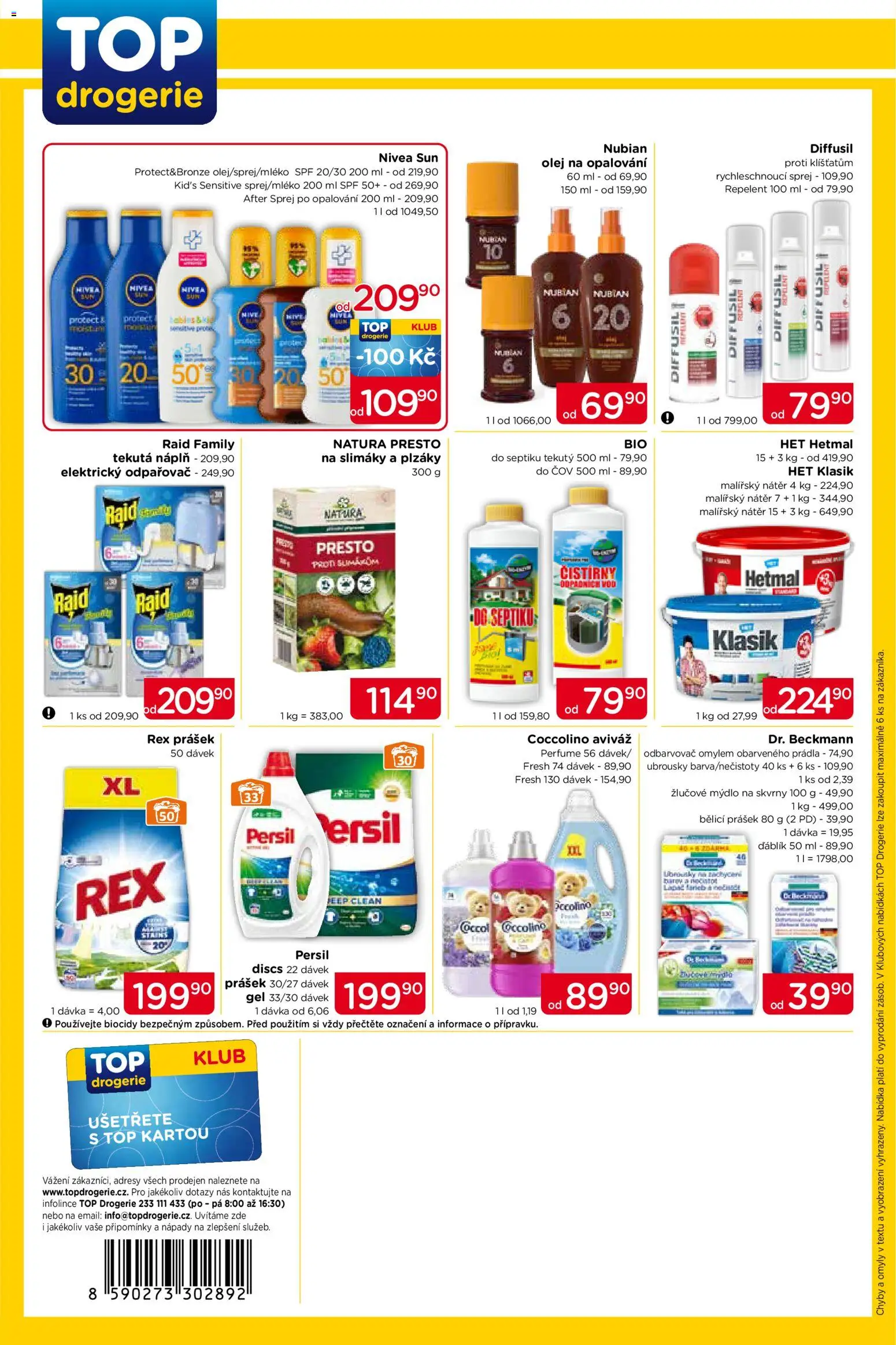 Top drogerie leták od 11.06.2026 | Strana: 4 | Produkty: Olej na opalování, Ubrousky, Drogerie, Persil