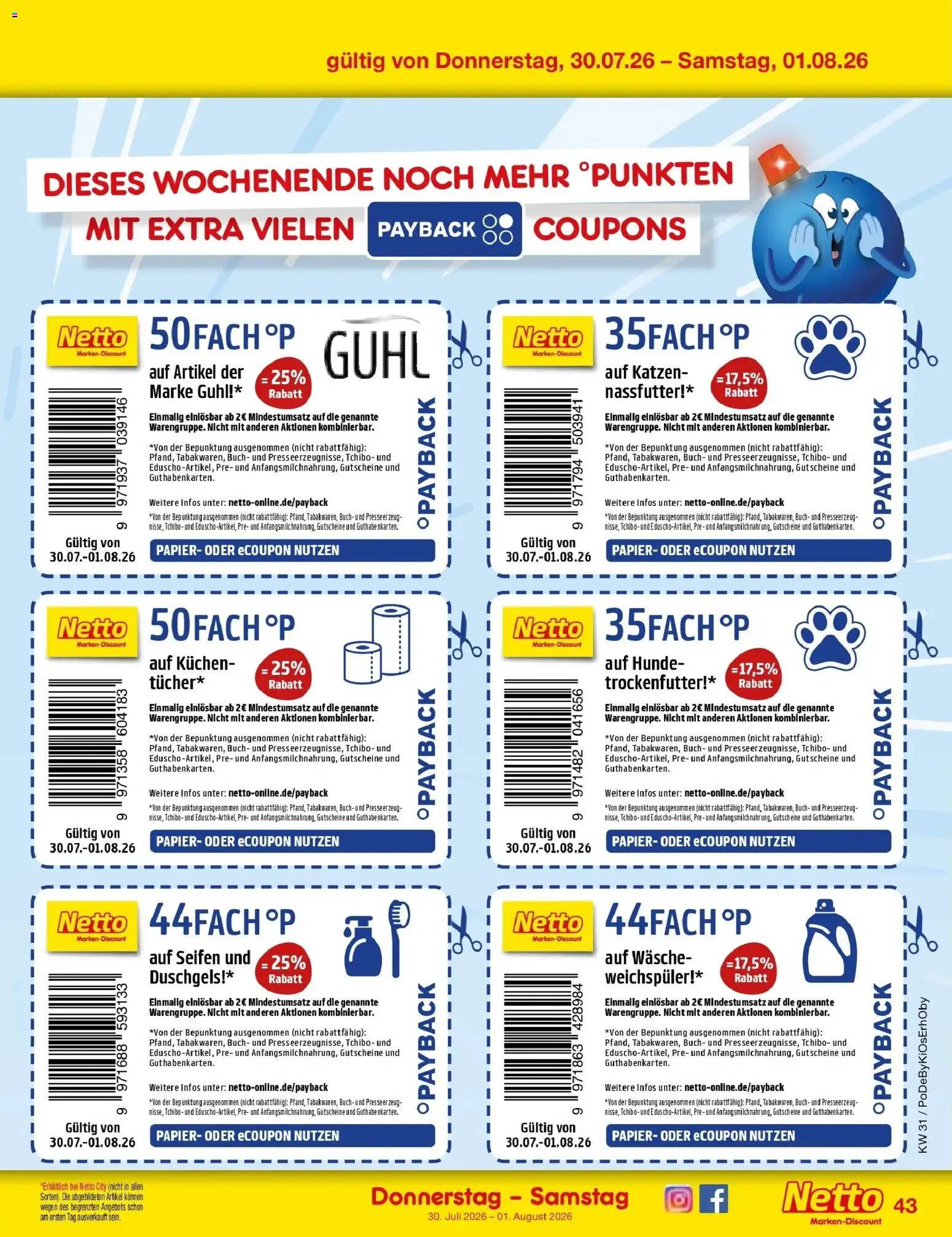 Netto Marken-Discount Prospekt Mistelbach – gültig ab 27.07.2026 | Seite: 62 | Produkte: Weichspüler, Kuchen
