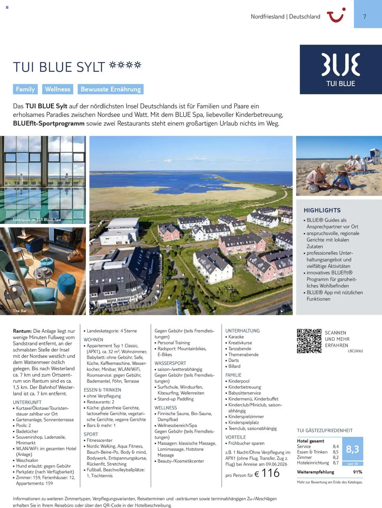 TUI Urlaub mit eigener Anreise 2025/26 – gültig ab 01.11.2025 | Seite: 7 | Produkte: Rum, Babybett, Küche, Wasser