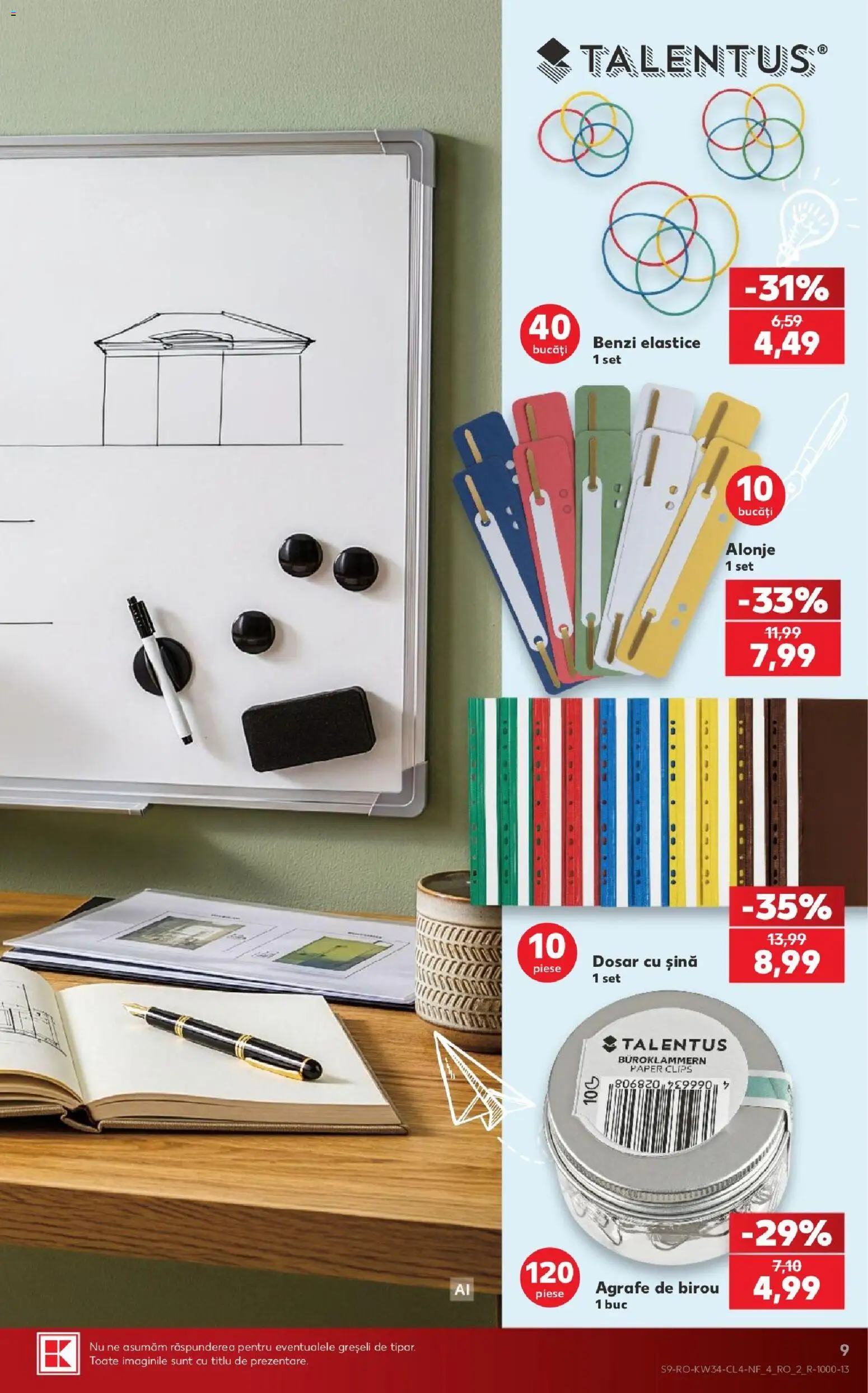 Noul catalog Kaufland – valabil de la 19.08.2026 | Pagină: 9 | Produse: Birou, Agrafe