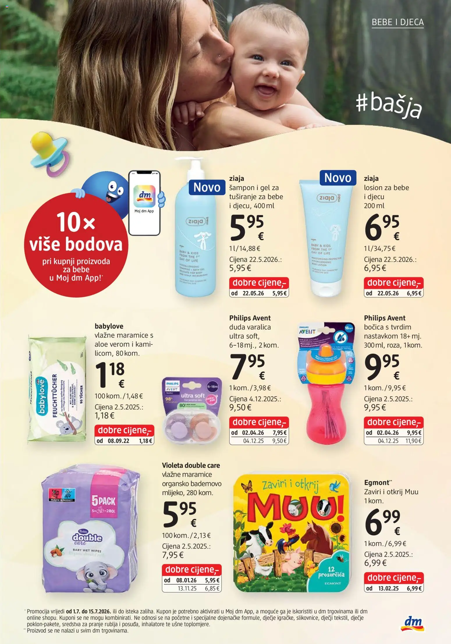DM katalog | vrijedi od 01.07.2026 | Stranica: 35 | Proizvodi: Šampon, Vlažne maramice, Violeta