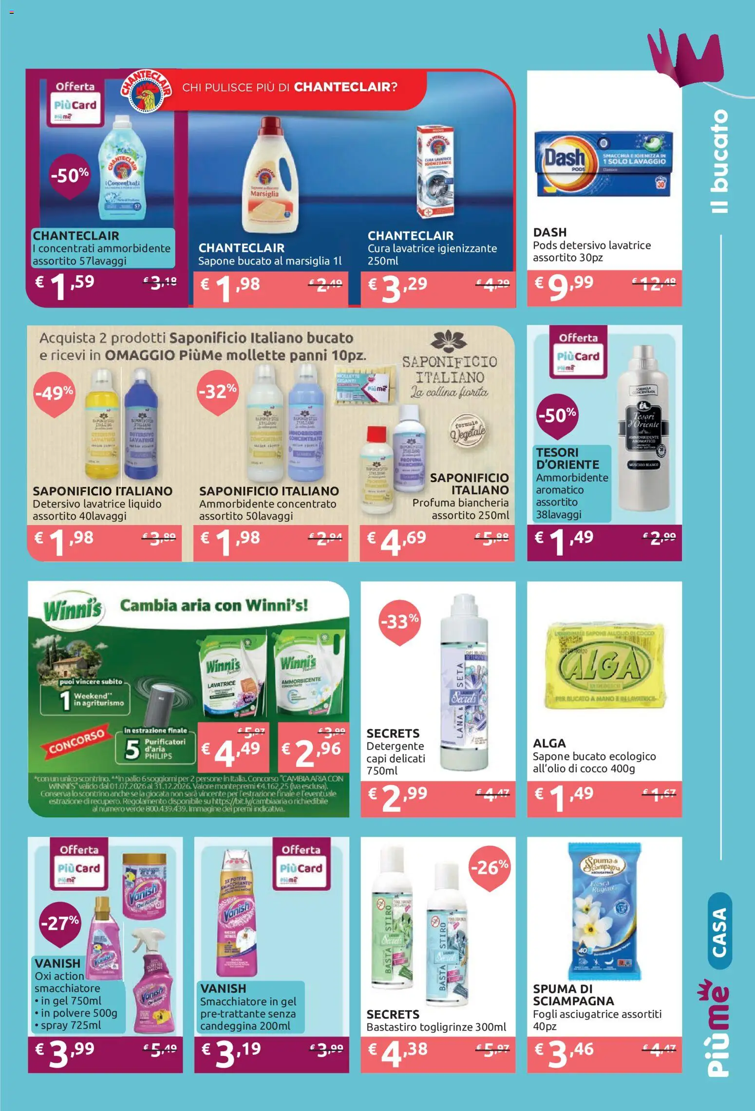 Volantino IperSoap del 24/08/2026 | Pagina: 19 | Prodotti: Smacchiatore, Detergente, Lavatrice, Cocco
