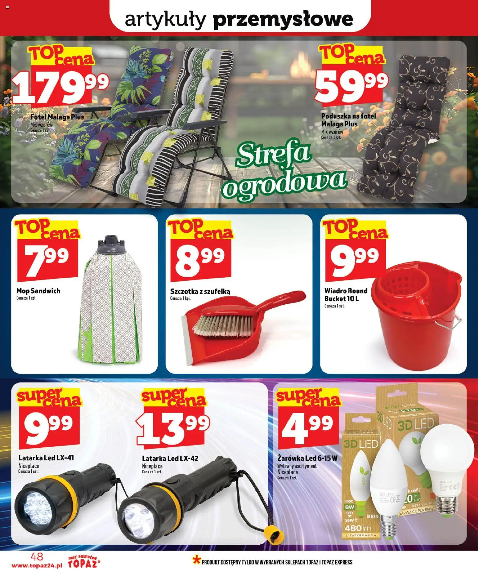 Topaz gazetka - Ceny małe na stałe od 25.06.2026 | Strona: 48 | Produkty: Sandwich, Fotel, Artykuły przemysłowe, Szczotka