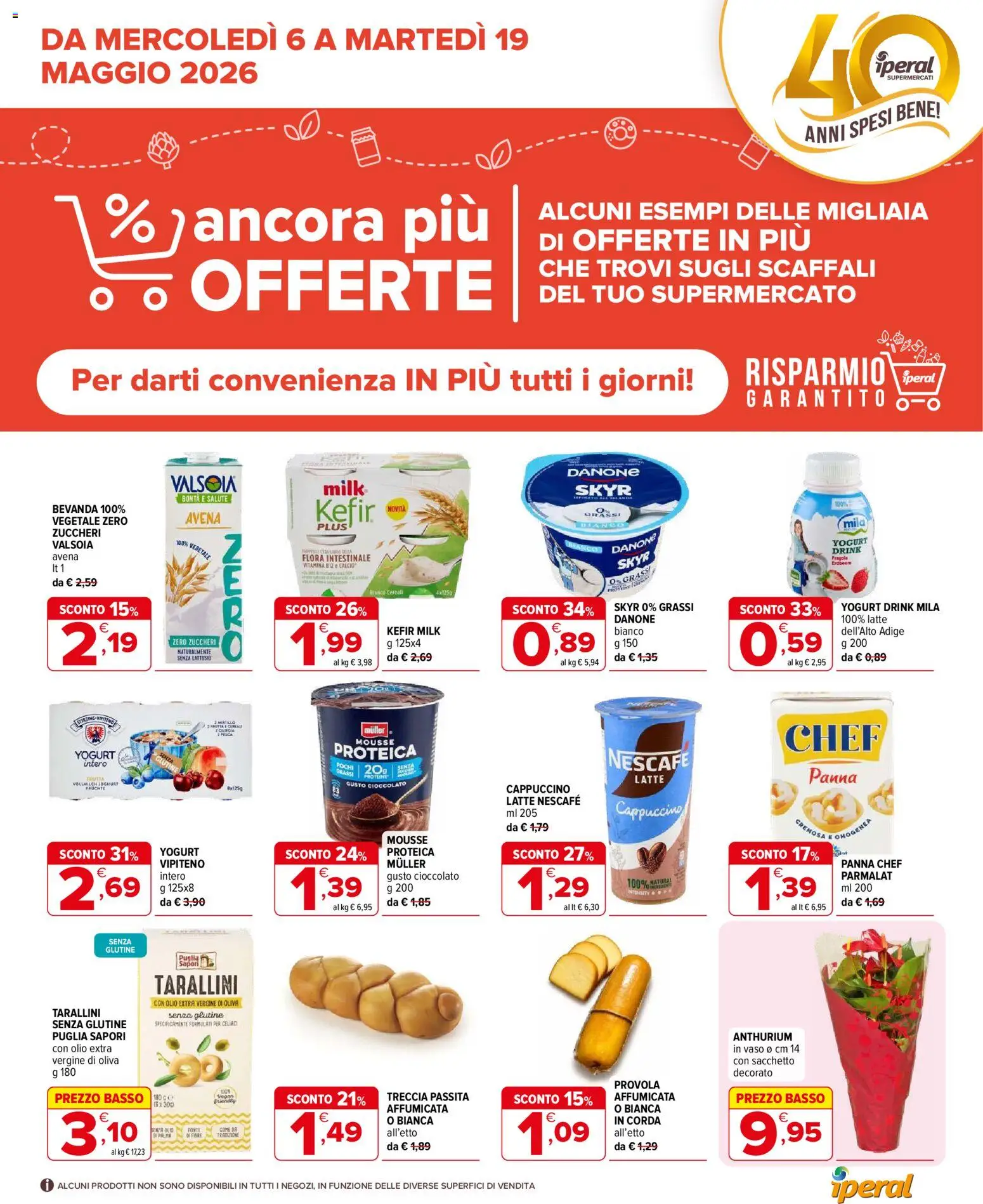 Volantino Iperal del 06.05.2026 | Pagina: 1 | Prodotti: Yogurt, Cioccolato, Olio, Olio extra vergine