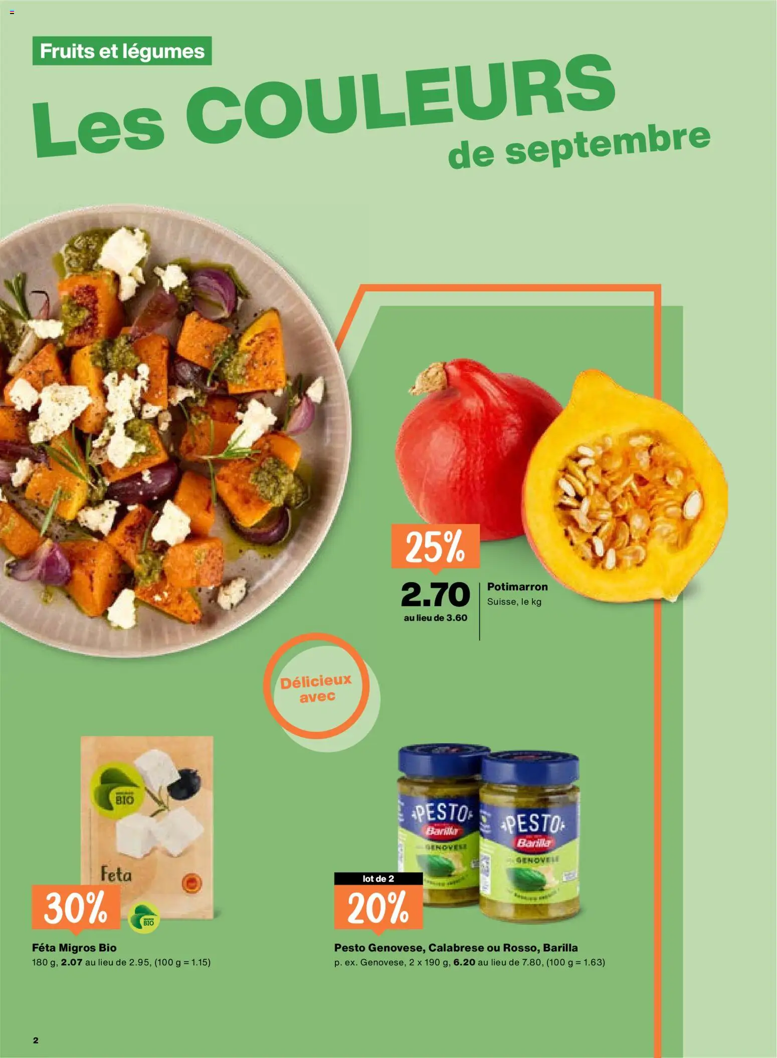 Migros aktionen FR – gültig ab 17.09.2026 | Seite: 2 | Produkte: Feta, Barilla