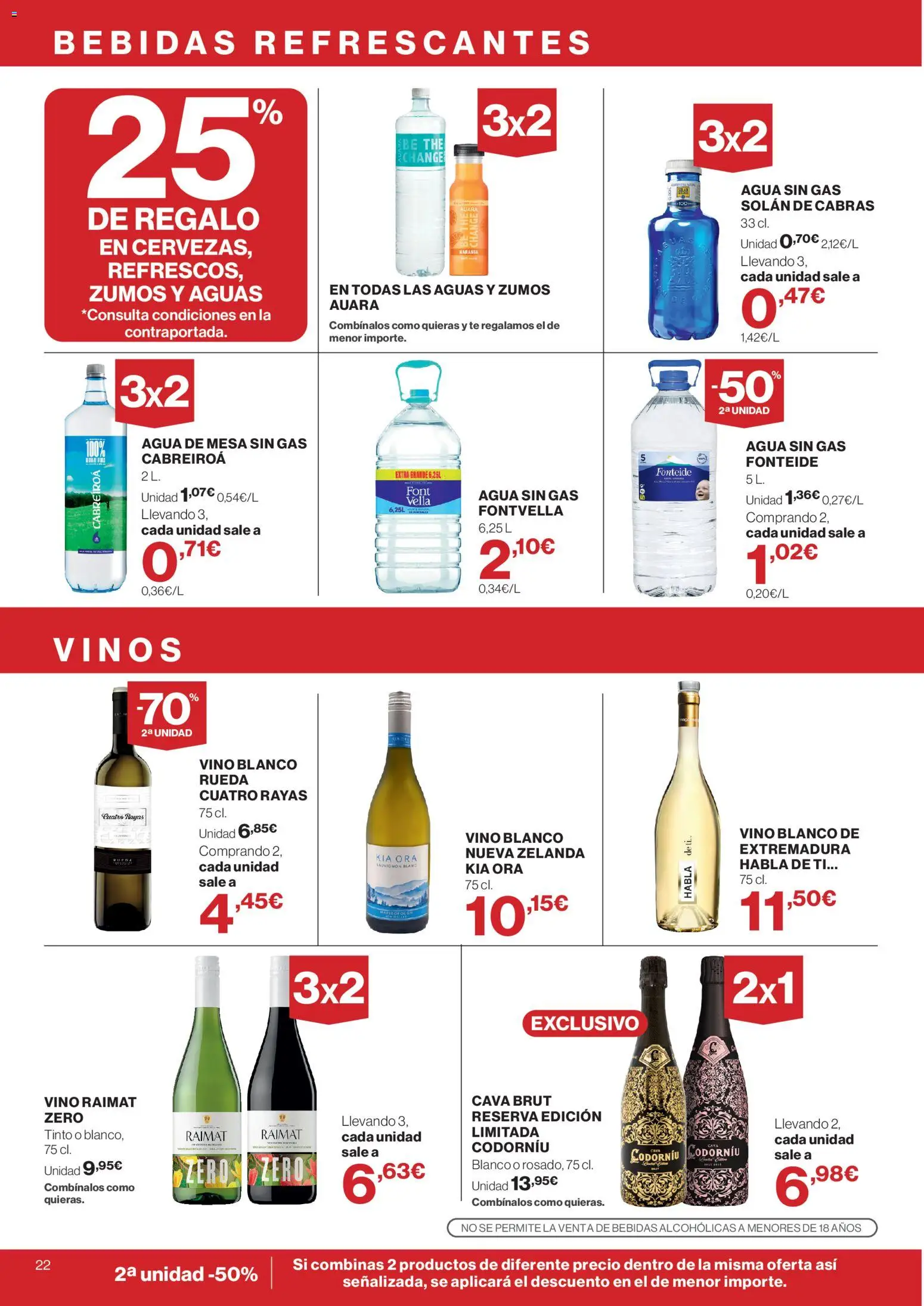 Supercor Canarias │ válido desde el 28/10/2026 | Página: 22 | Productos: Vino, Vino blanco, Bebidas, Agua