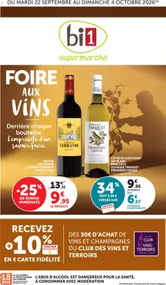 bi1 - Prévisualisation de bi1 Foire aux vins supermarché valide à partir de 22/09/2026