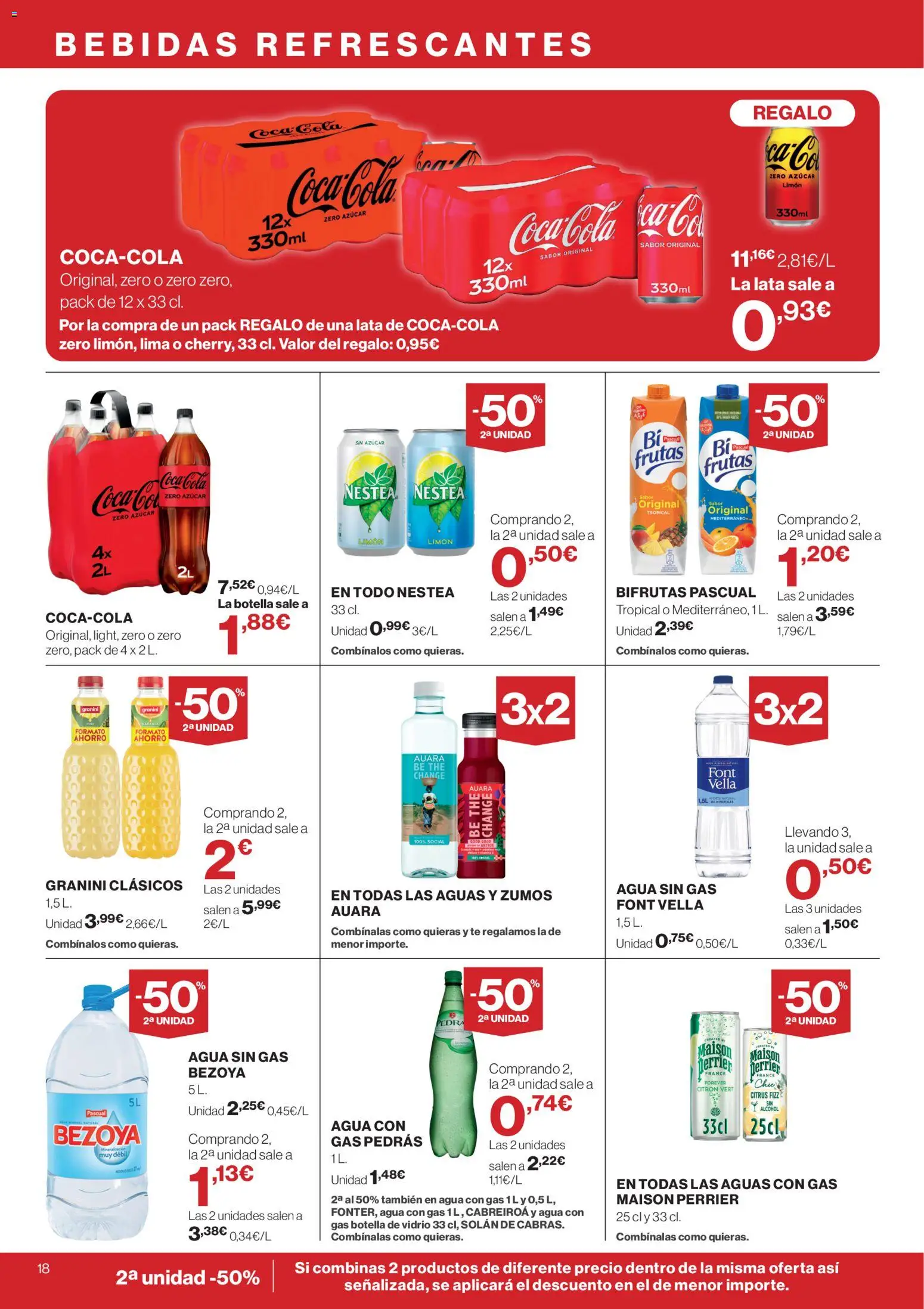 El Corte Inglés ofertas │ válido desde el 06.05.2026 | Página: 18 | Productos: Lima, Σφουγγαρίστρα, Agua con gas, Té
