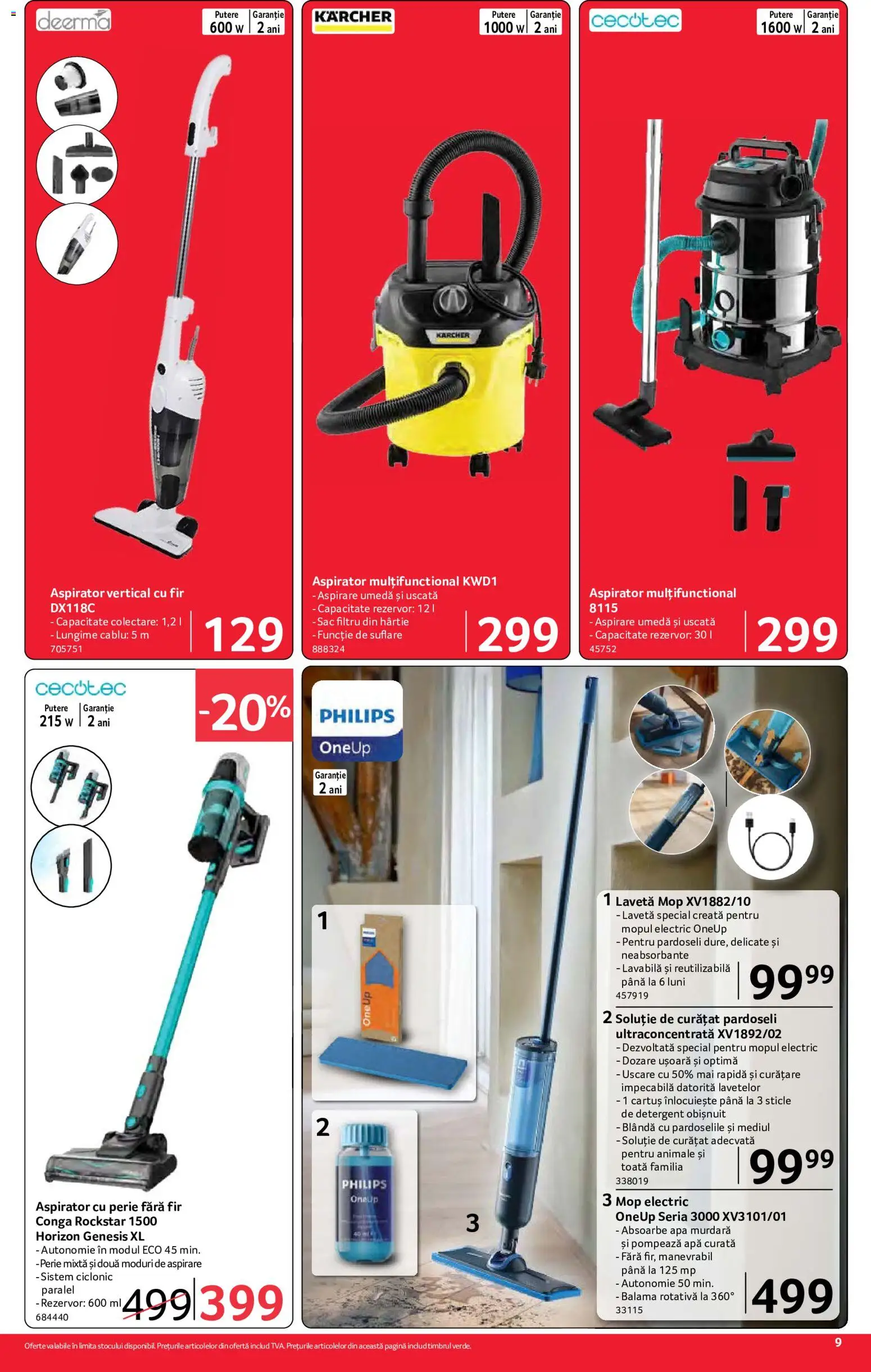 Noul catalog Selgros – valabil de la 04.09.2026 | Pagină: 9 | Produse: Philips, Aspirator, Mop, Sac