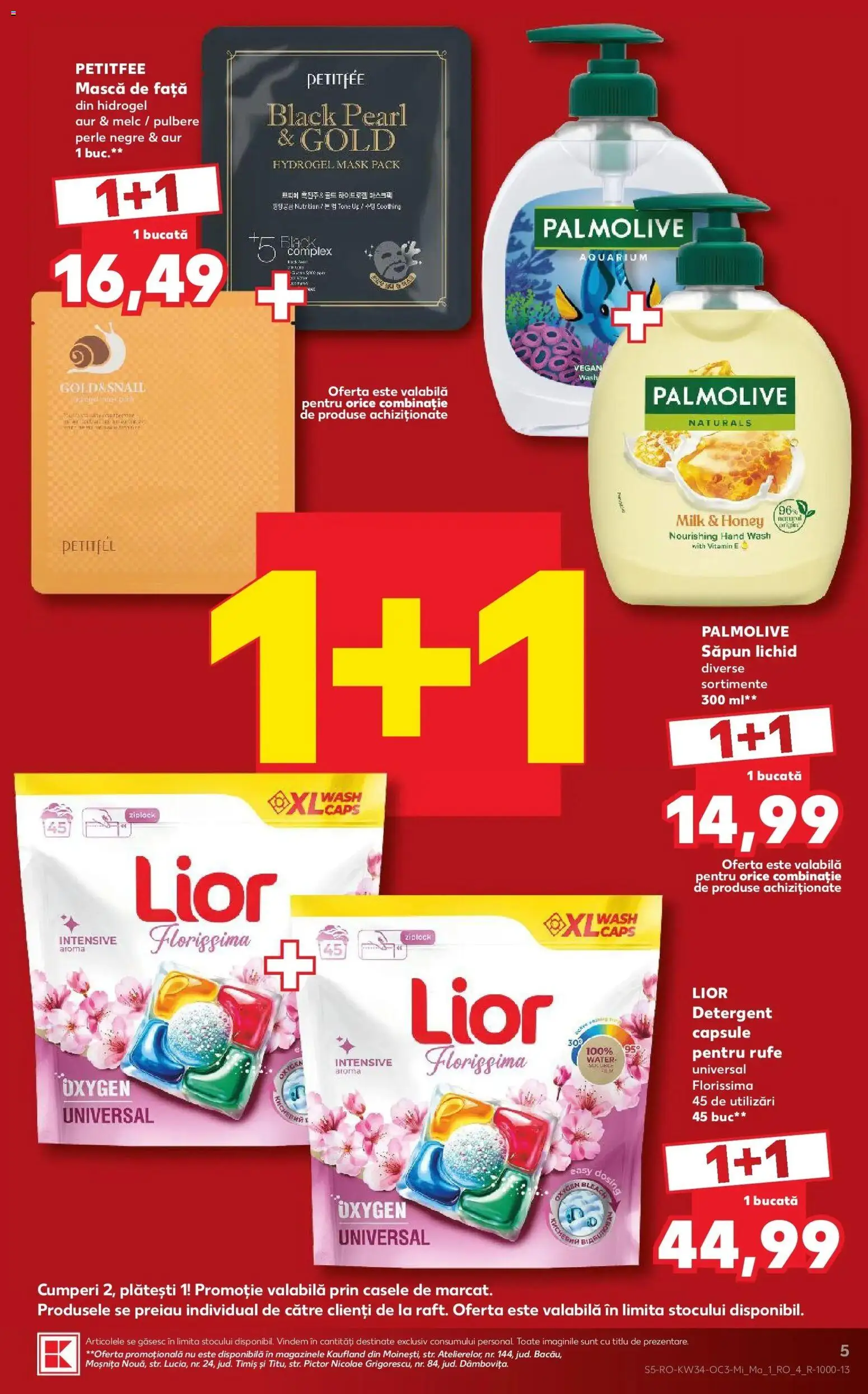Kaufland Viseu de Sus 19.08.2026 - Revista si Oferta | Pagină: 5 | Produse: Detergent Capsule, Perle, Săpun lichid, Black