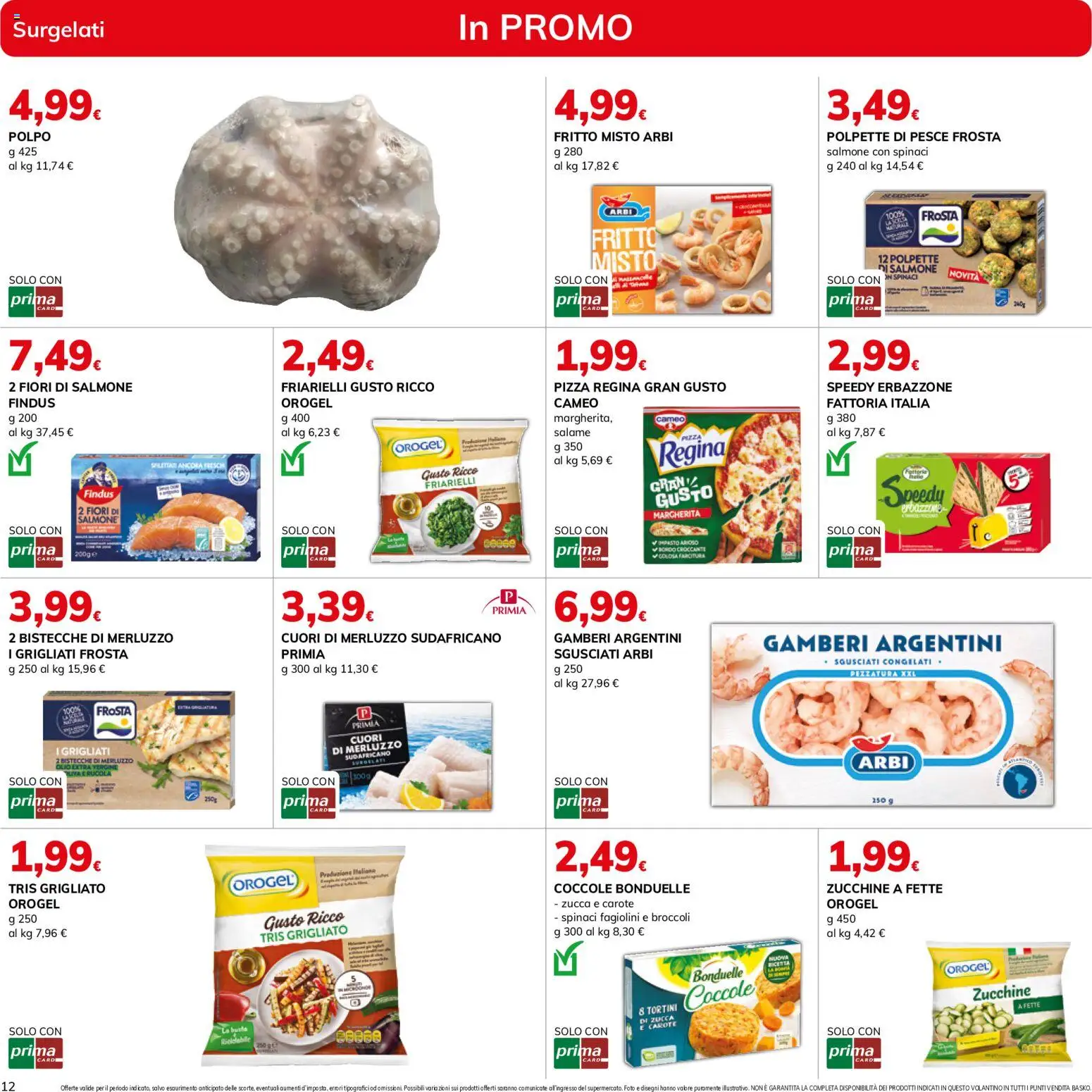 Volantino Basko del 16.06.2026 | Pagina: 12 | Prodotti: Salmone, Spinaci, Zucca, Fagiolini