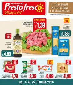 Anteprima del volantino Presto Fresco volantino valido a partire dal 12/10/2026