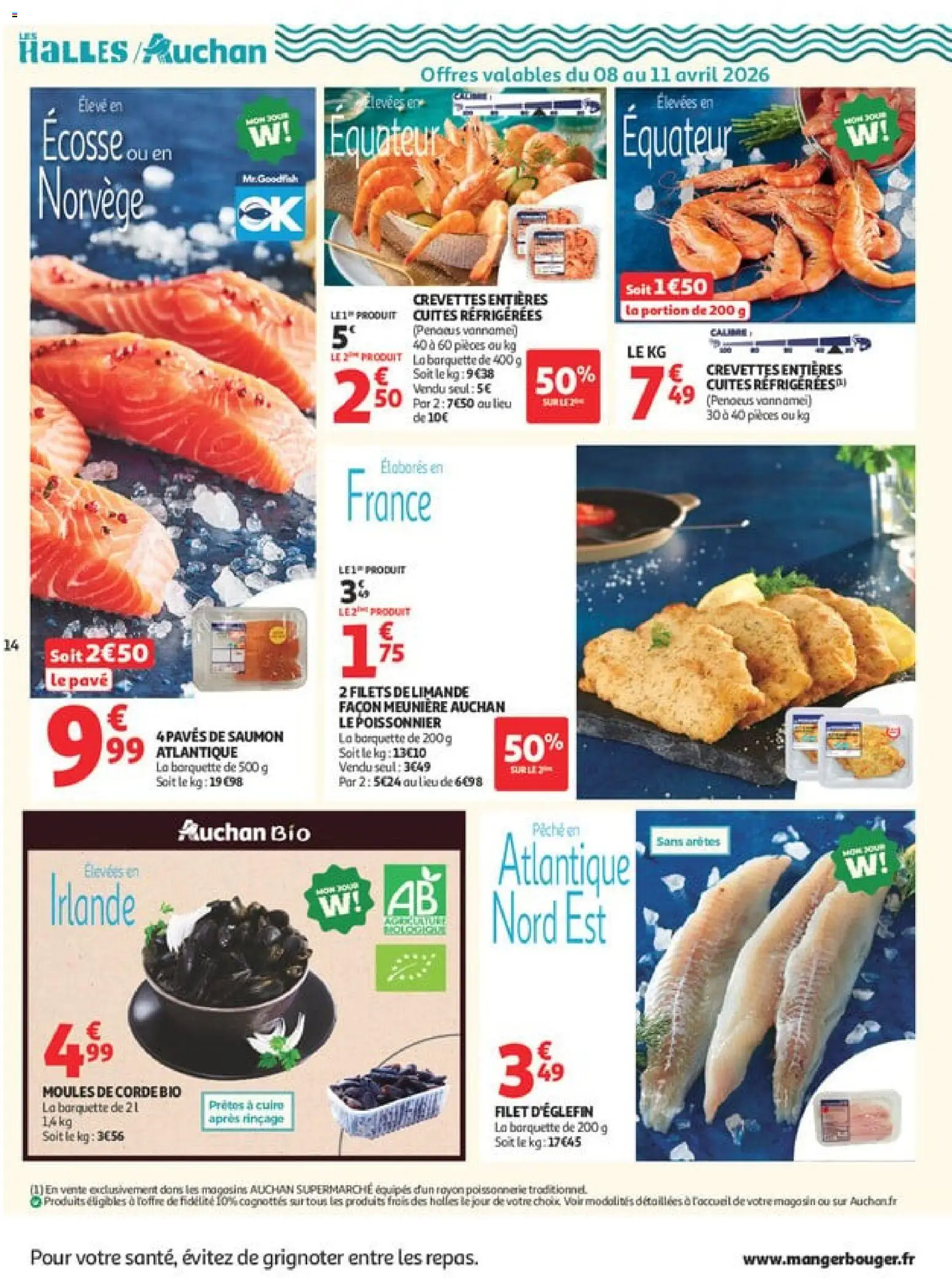 {H1} | Page: 14 | Produits: Poissonnerie, Crevettes, Saumon