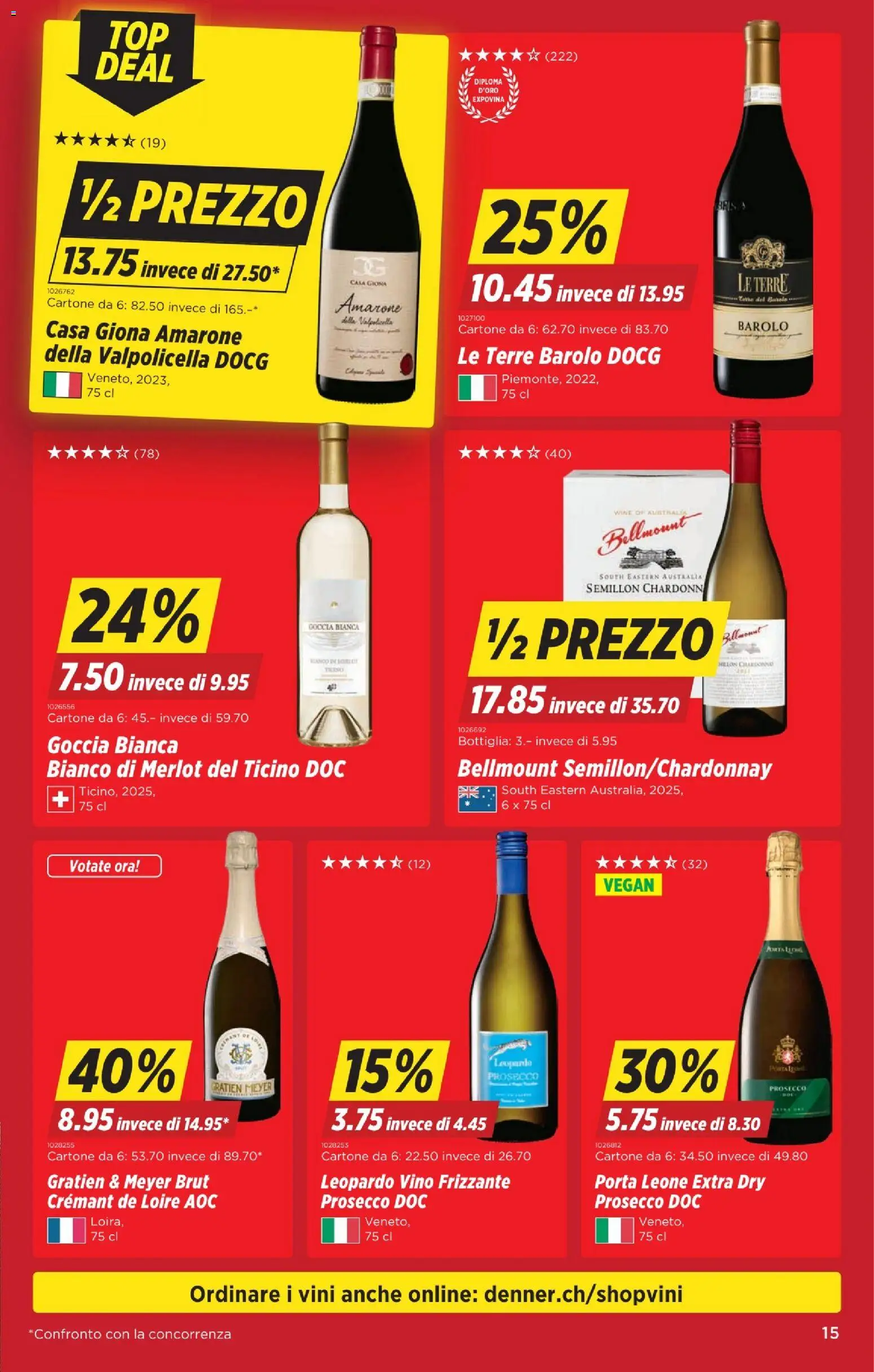 Denner aktionen IT – gültig ab 08.10.2026 | Seite: 15 | Produkte: Merlot, Prosecco