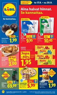 Lidl-mainoslehti voimassa 17/09/2026 alkaen
