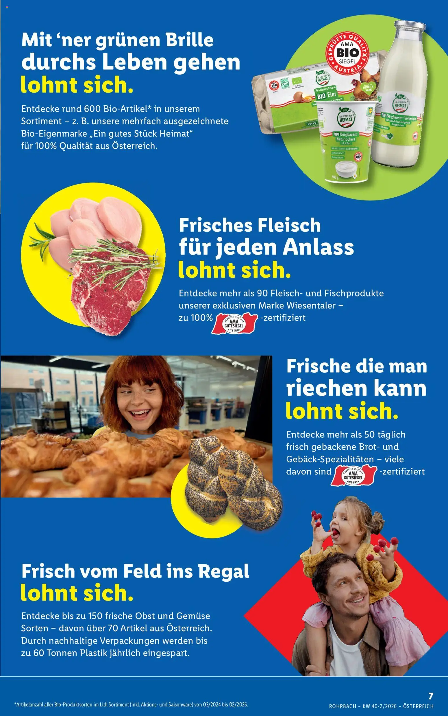 Lidl Jeden Tag deine günstigen Preise. gültig ab 01.10.2026 | Seite: 7 | Produkte: Gemüse, Obst, Brille, Regal