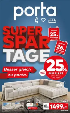 Porta! Prospekt Super Spar Tage ab 25.09.2026 gültig