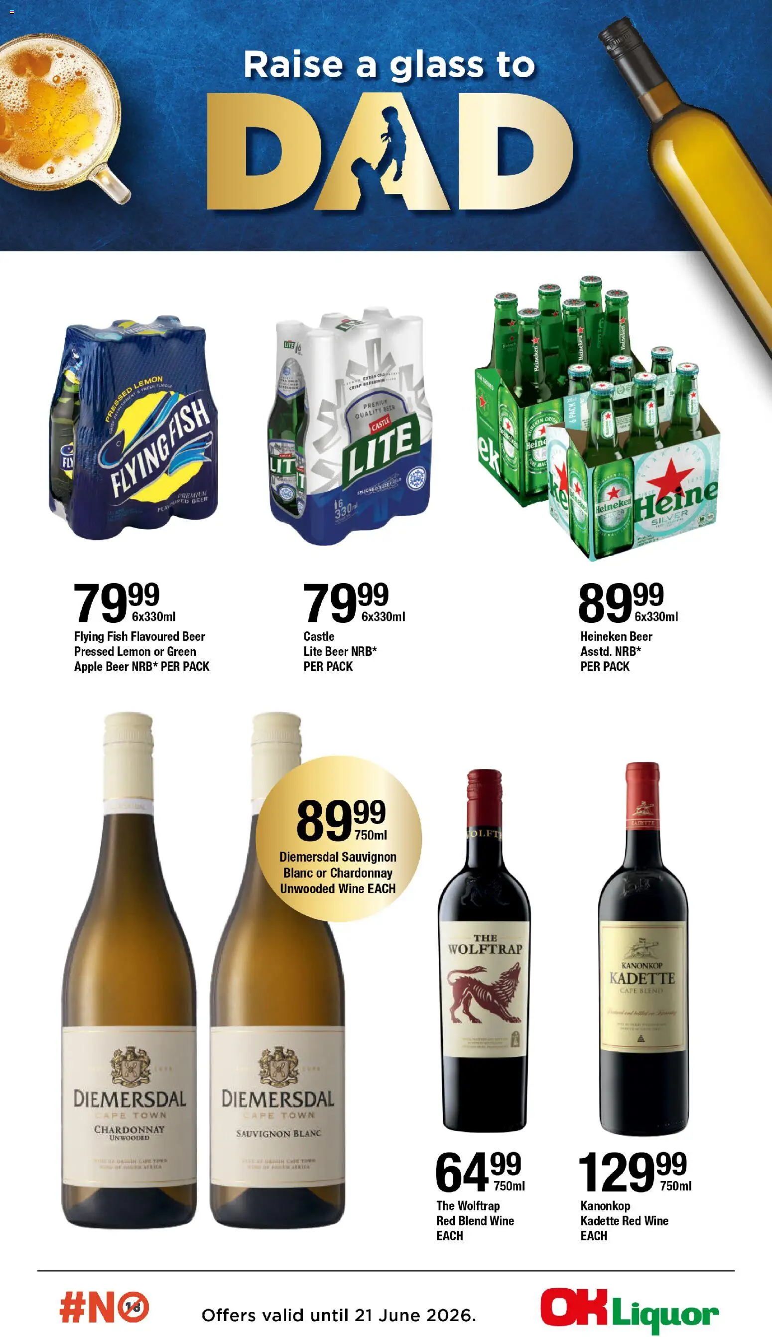 New OK Foods catalogue – valid from 11.06.2026 | Page: 2 | Products: Wine, Beer, Fish, Lemon