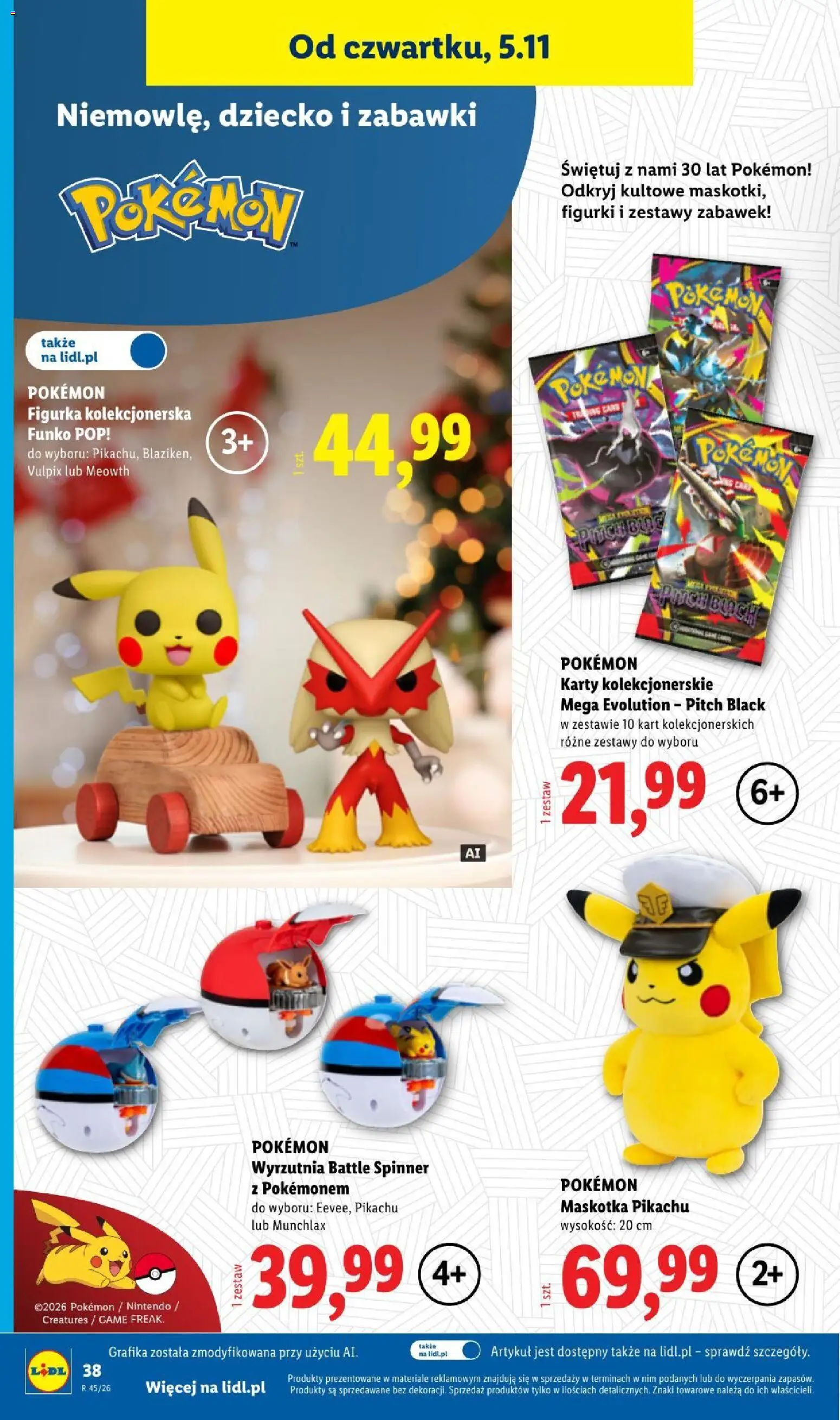 Lidl Katalog od 02.11.2026 | Strona: 44 | Produkty: Zabawki, Funko Pop, Figurki, Wyrzutnia