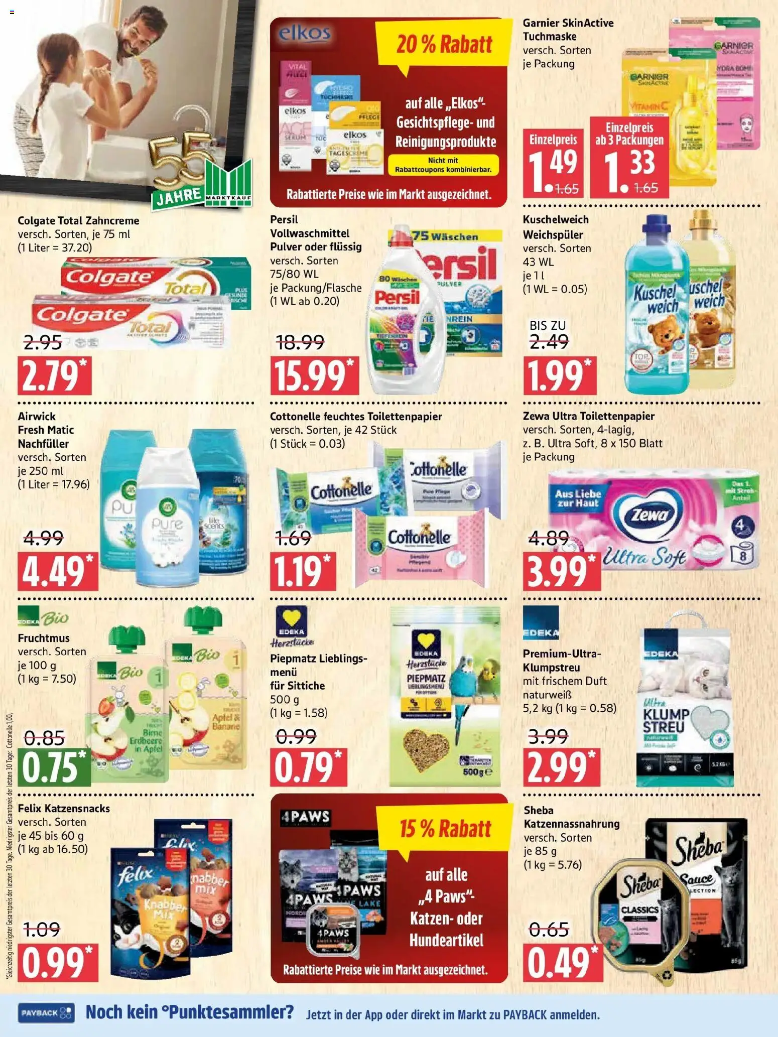 Marktkauf Prospekt Prenzlau (ab 28.09.2026) » Angebote online | Seite: 8 | Produkte: Sheba, Weichspüler, Tuchmaske, Feuchtes Toilettenpapier