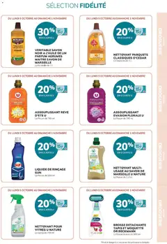 Hyper U - Prévisualisation de Hyper U - Ma sélection Carte U Octobre valide à partir de 05/10/2026 | Page: 11 | Produits: Assouplissant, Savon, Liquide de rinçage, Bouteille